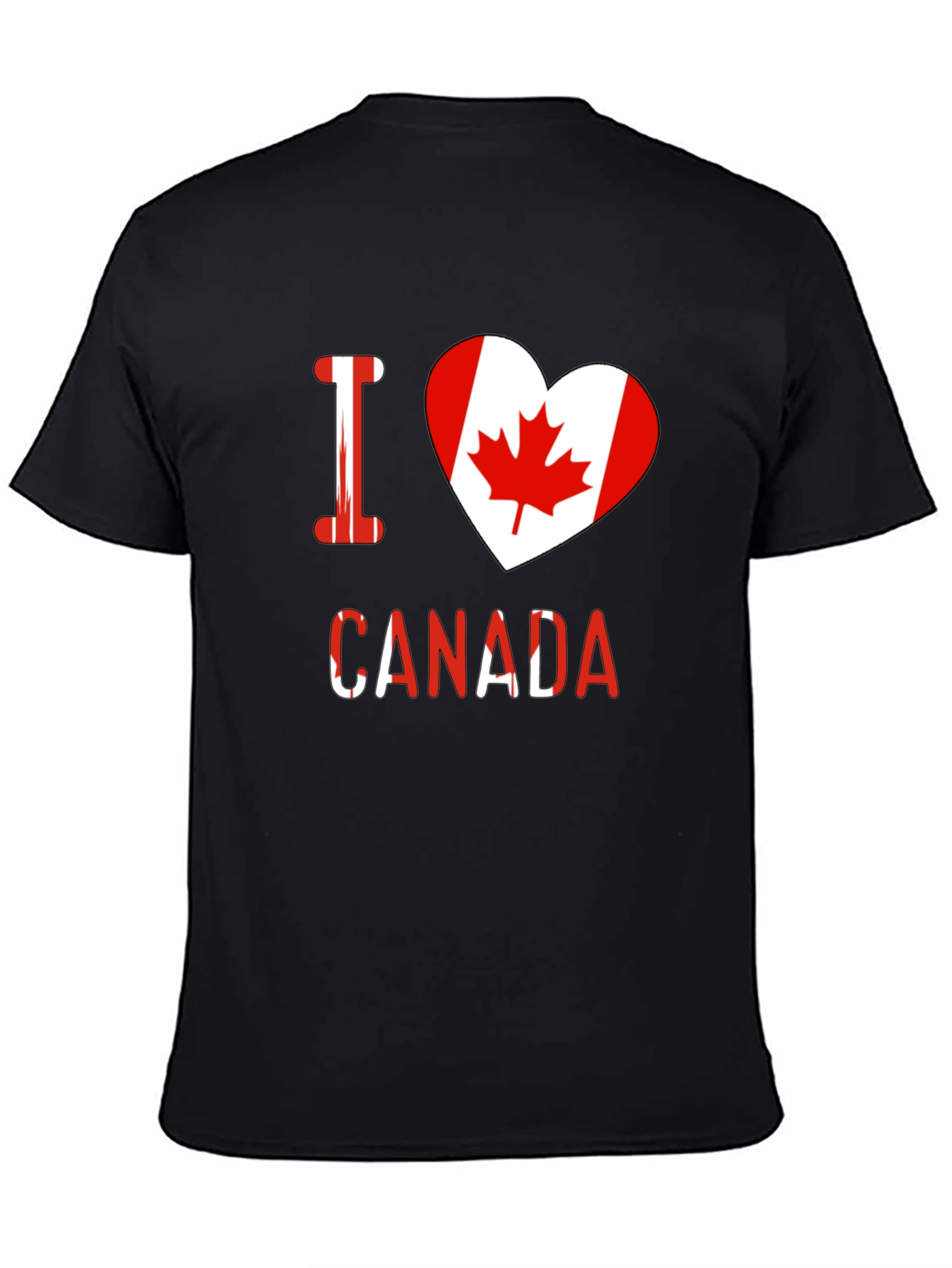 I Heart Canada T-Shirt - Black Crew Neck