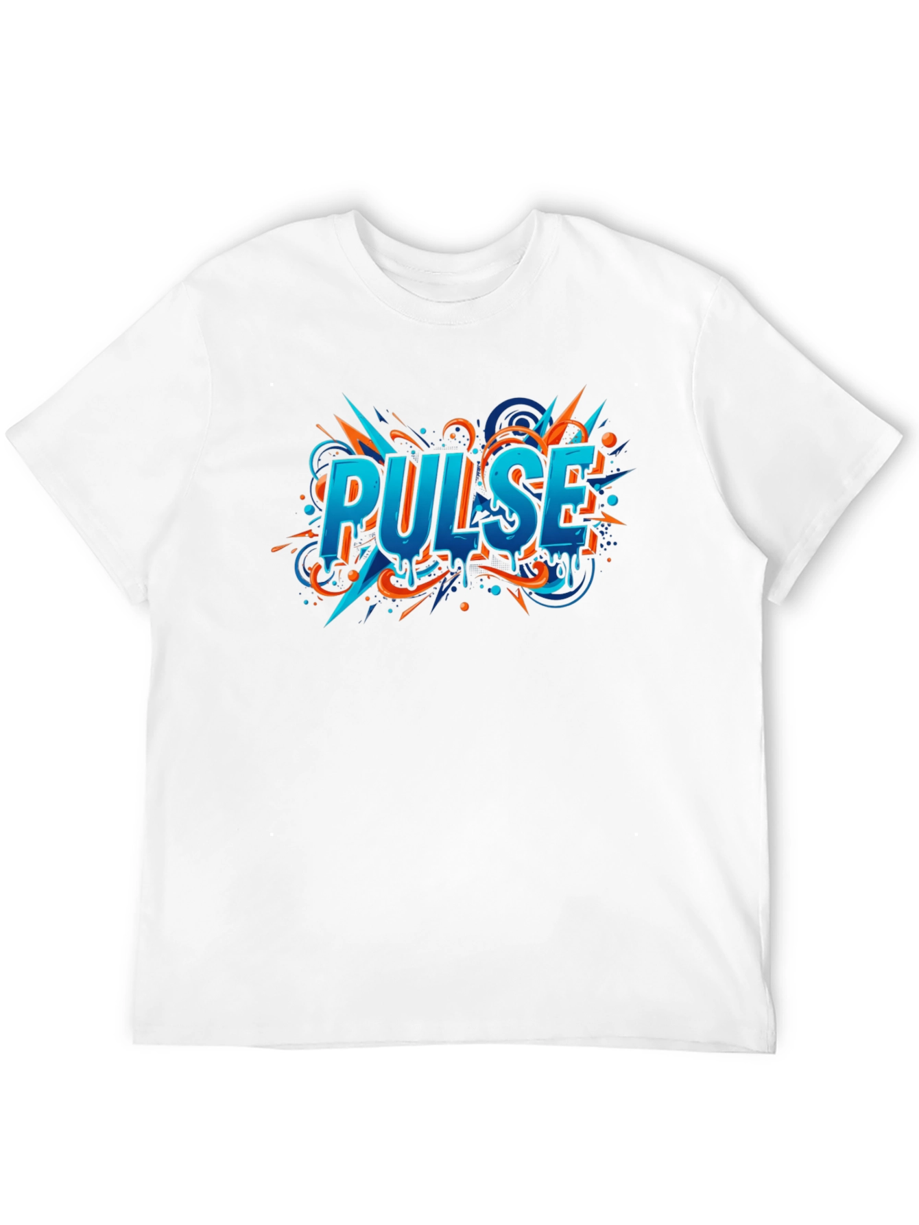 Pulse Graphic Print Black T-Shirt