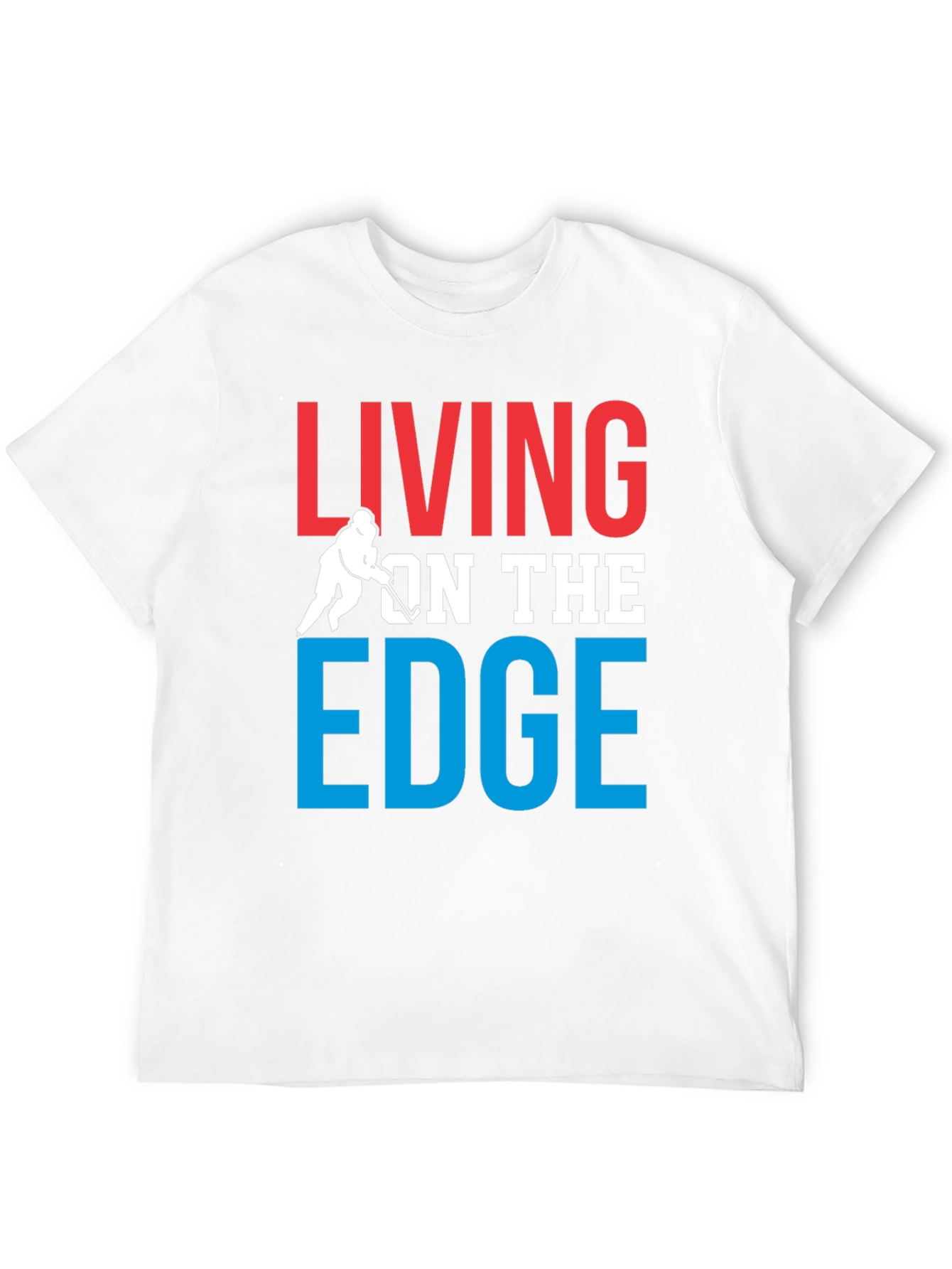 Living On The Edge Hockey Graphic T-Shirt