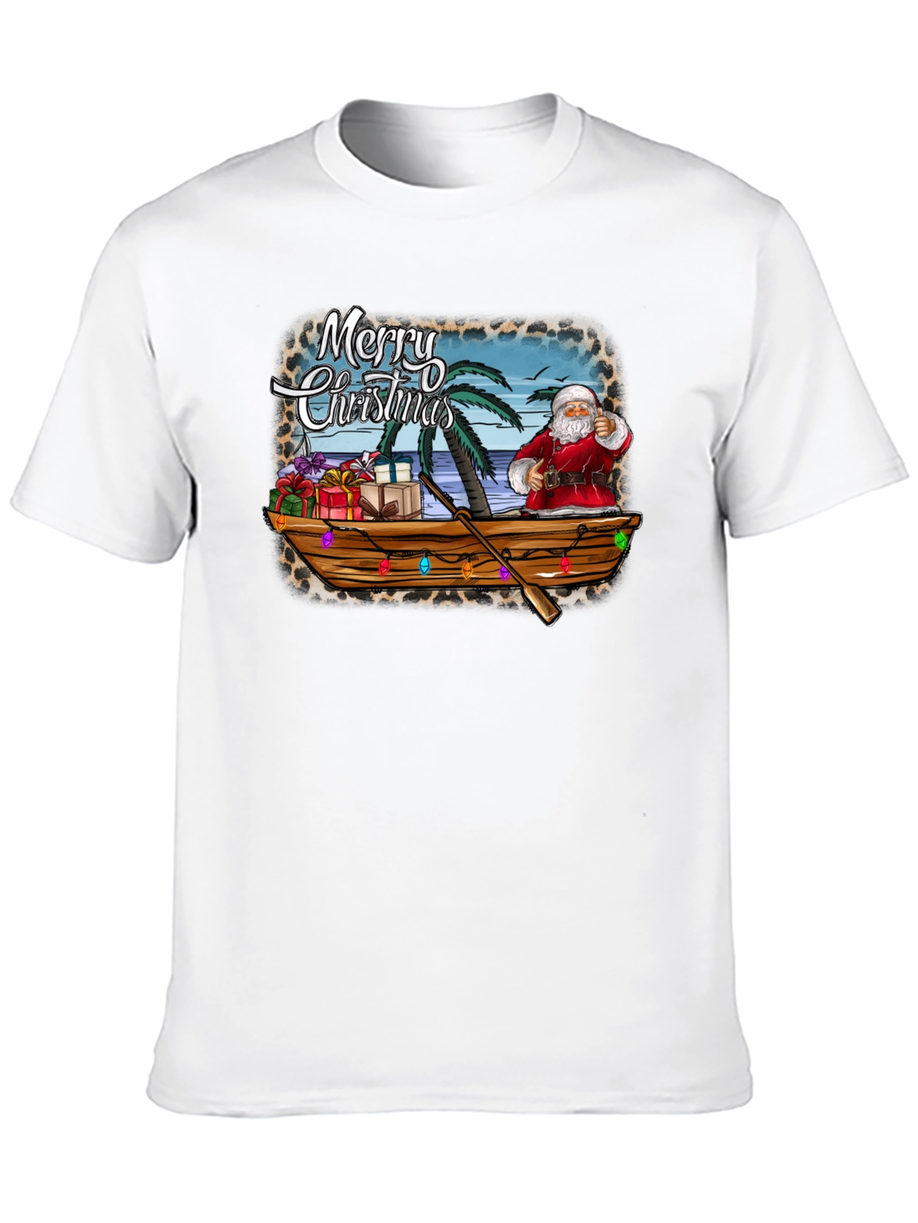 Tropical Santa Merry Christmas T-Shirt