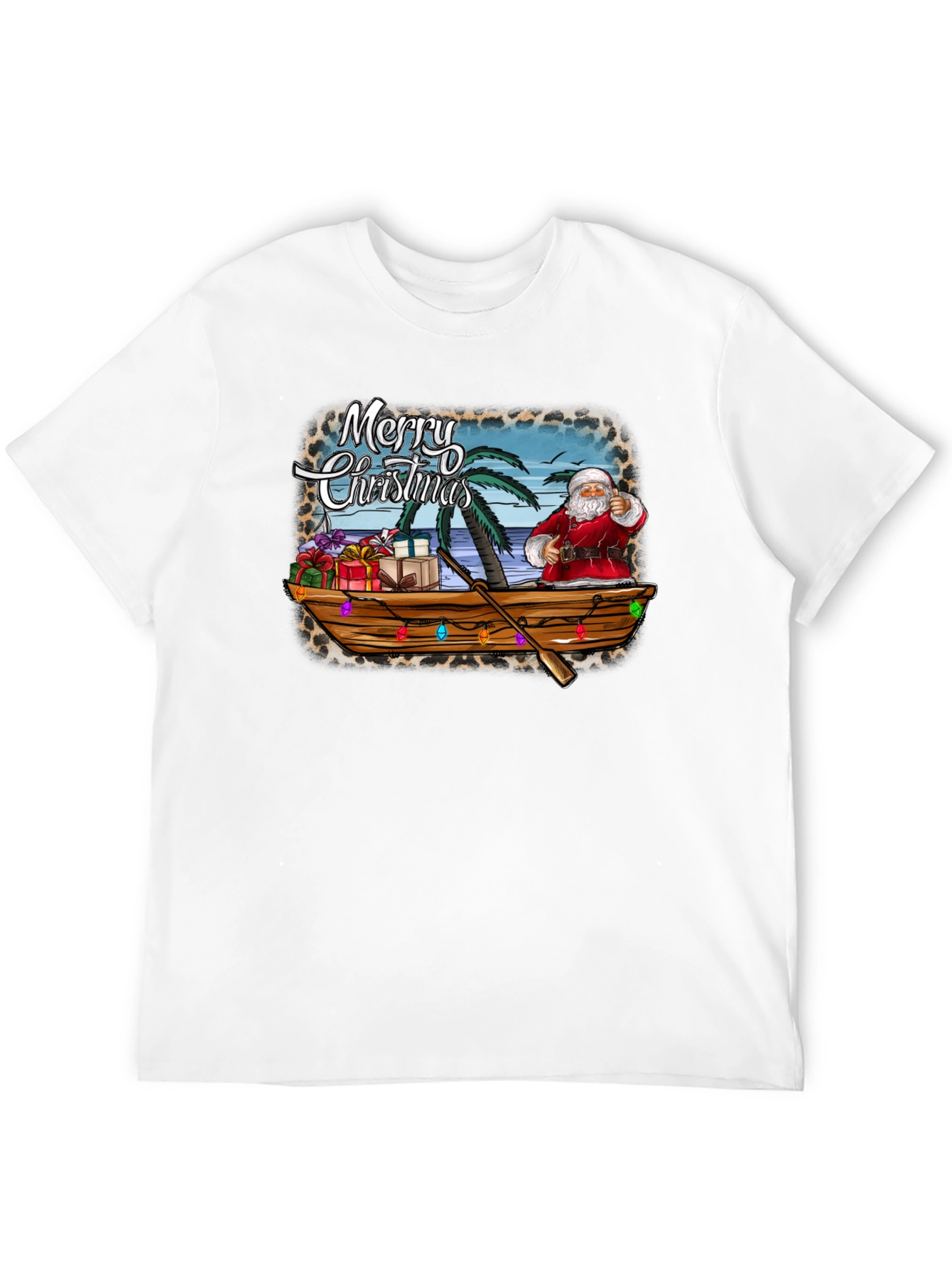 Tropical Santa Merry Christmas T-Shirt