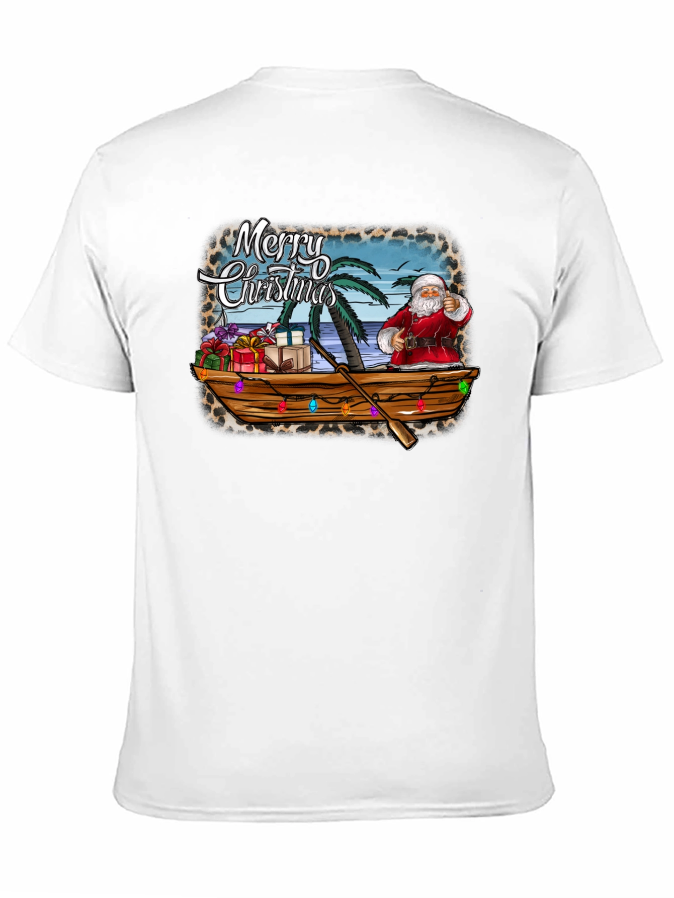 Tropical Santa Merry Christmas T-Shirt