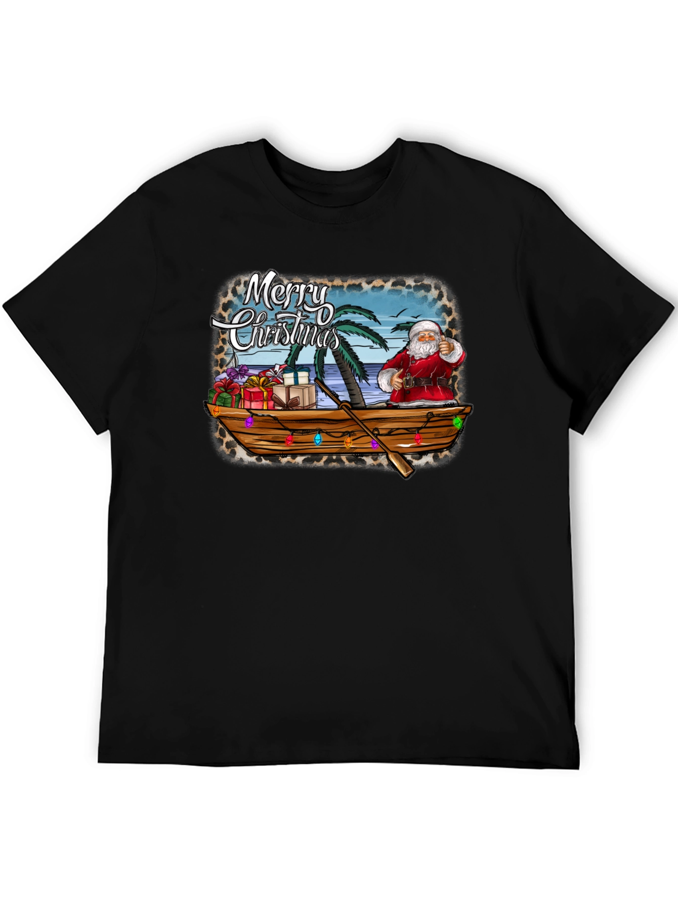 Tropical Santa Merry Christmas T-Shirt