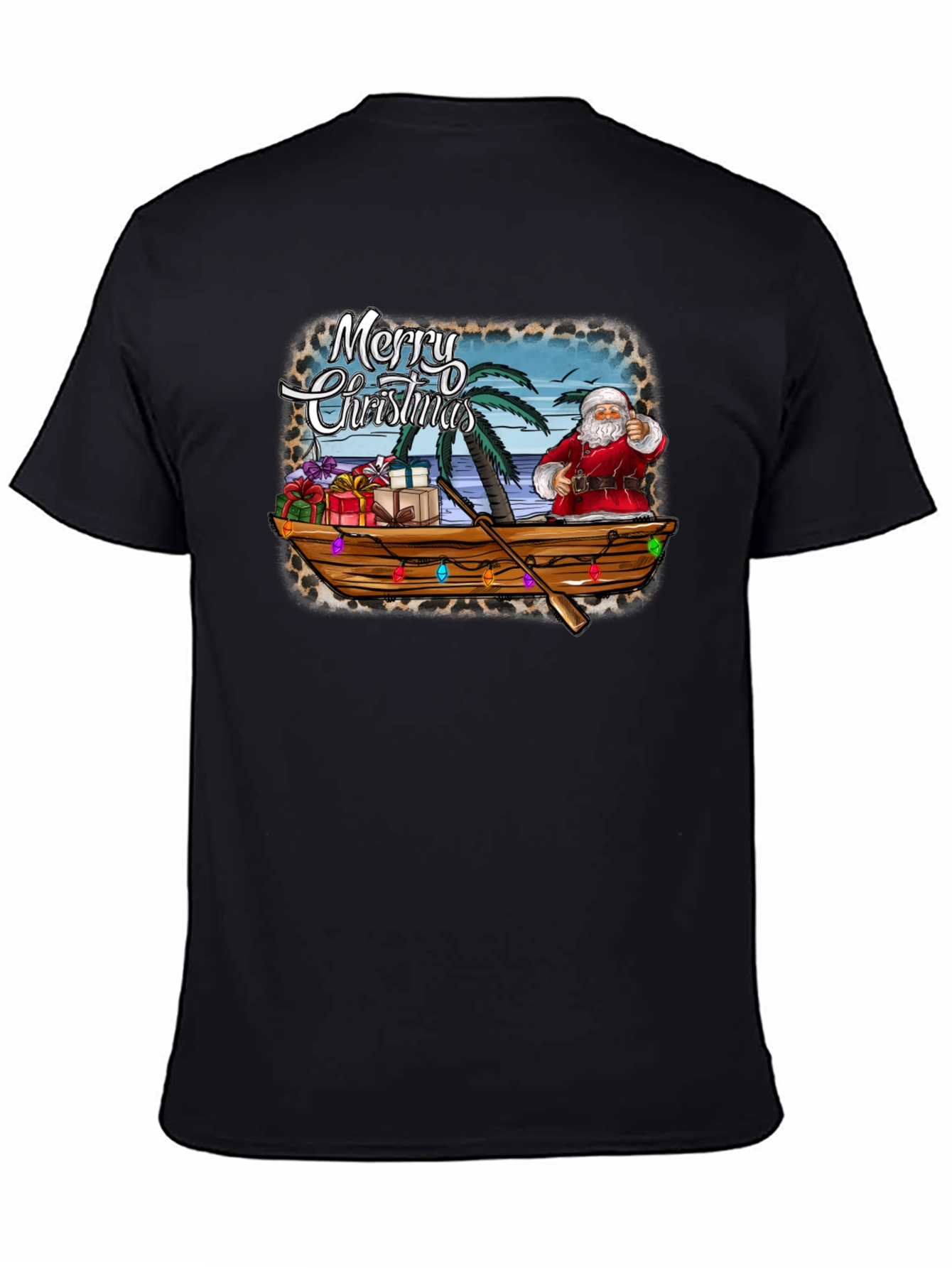 Tropical Santa Merry Christmas T-Shirt