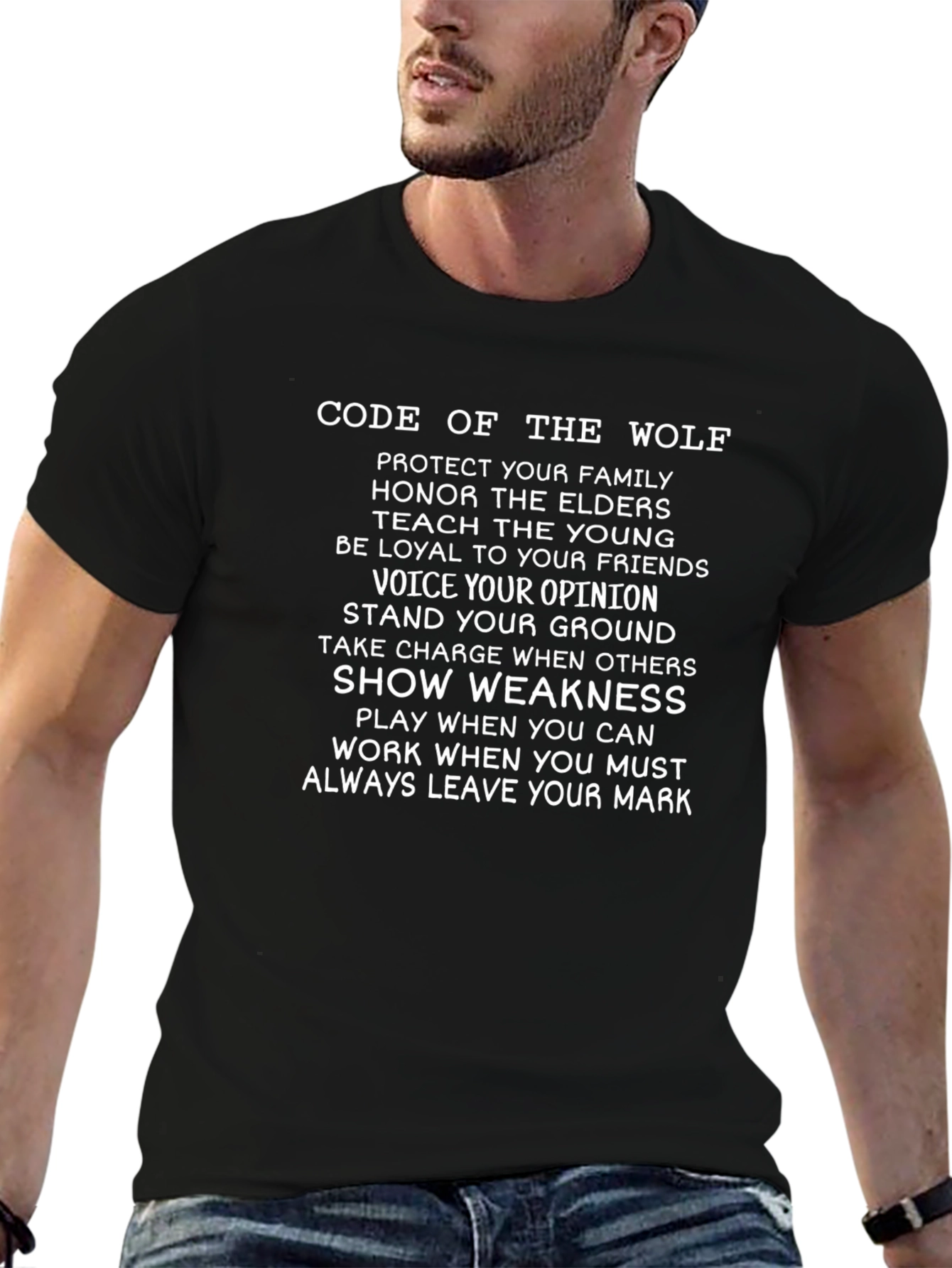 Code of the Wolf Graphic T-Shirt