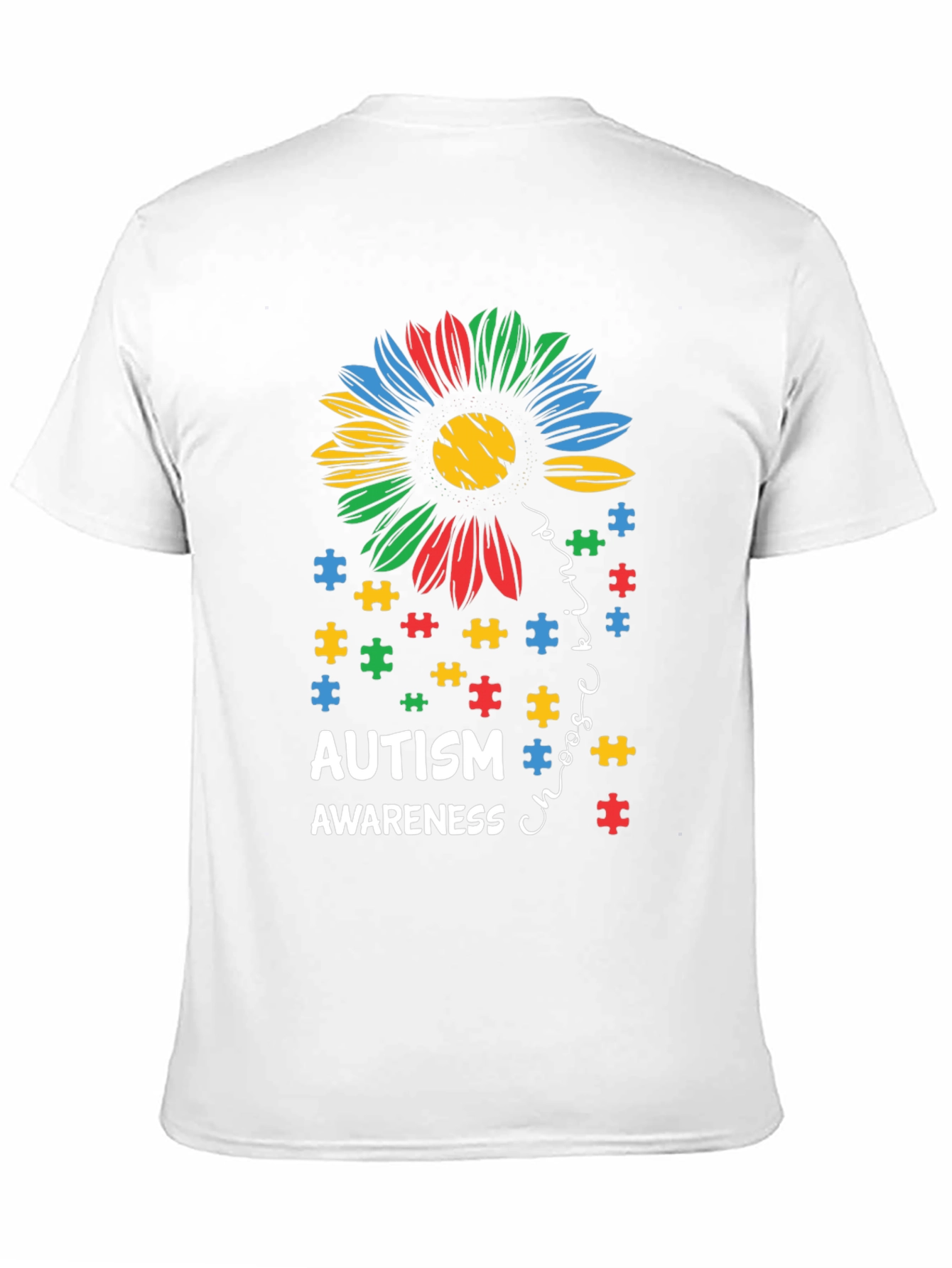 Autism Awareness Puzzle Flower T-Shirt