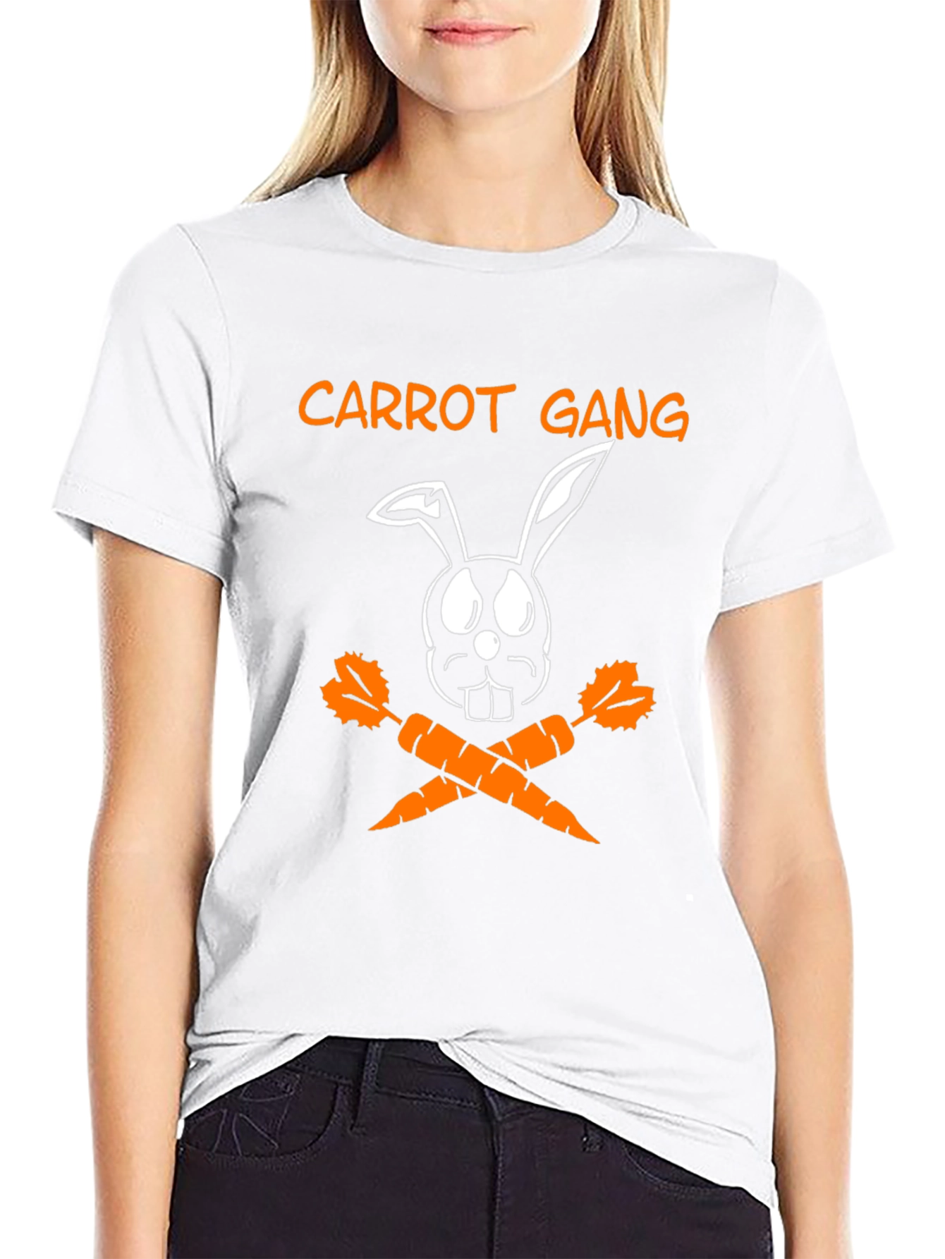 Carrot Gang Bunny T-Shirt - Black Cotton Tee