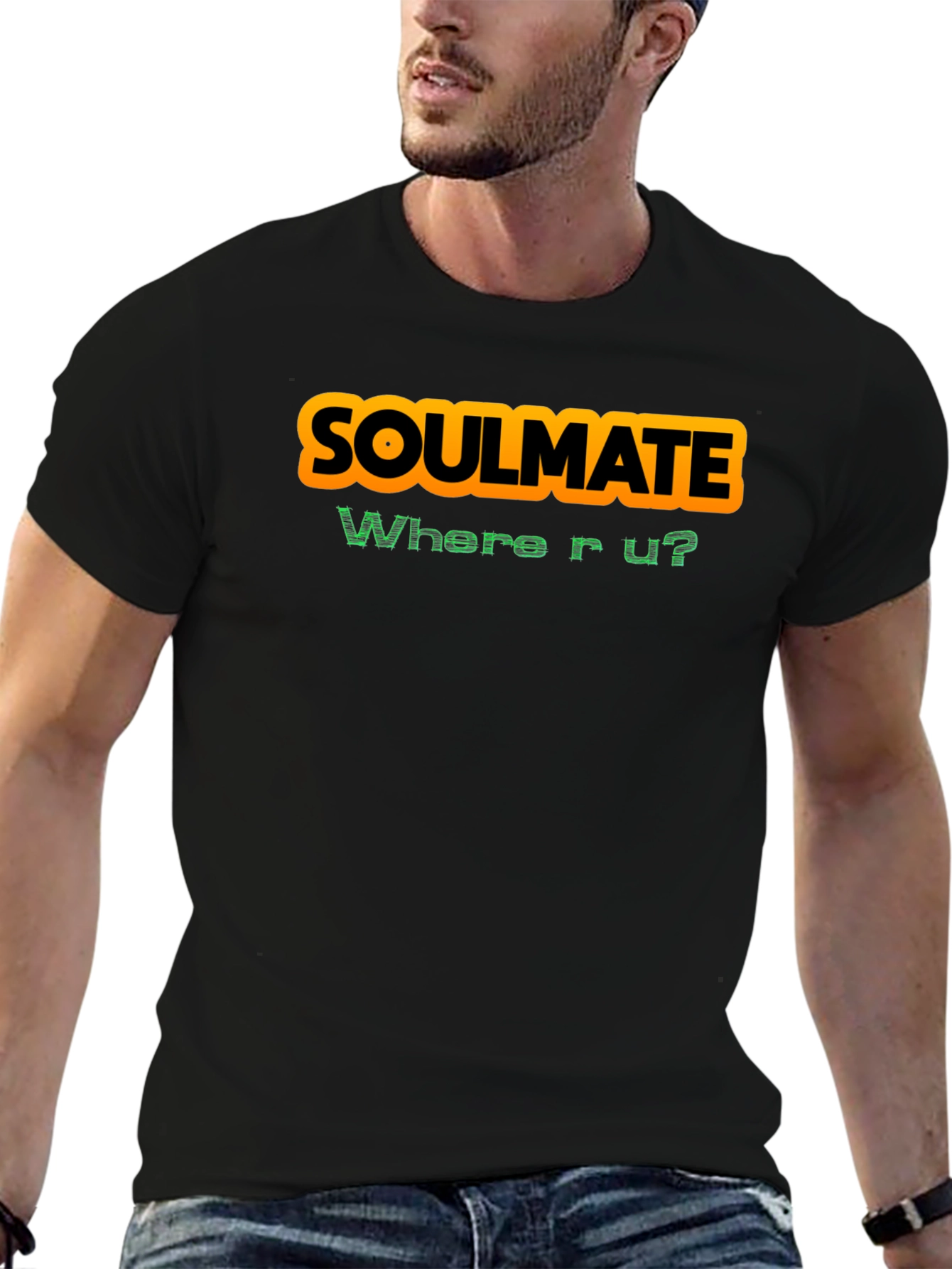 Soulmate Where R U? Graphic T-Shirt - Black