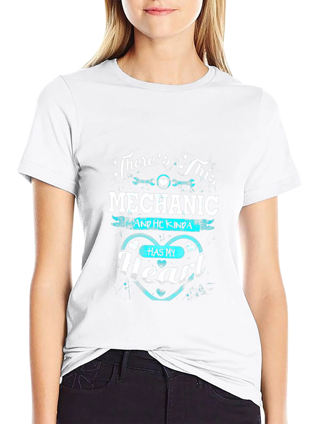Mechanic Heart Graphic T-Shirt - Black Cotton