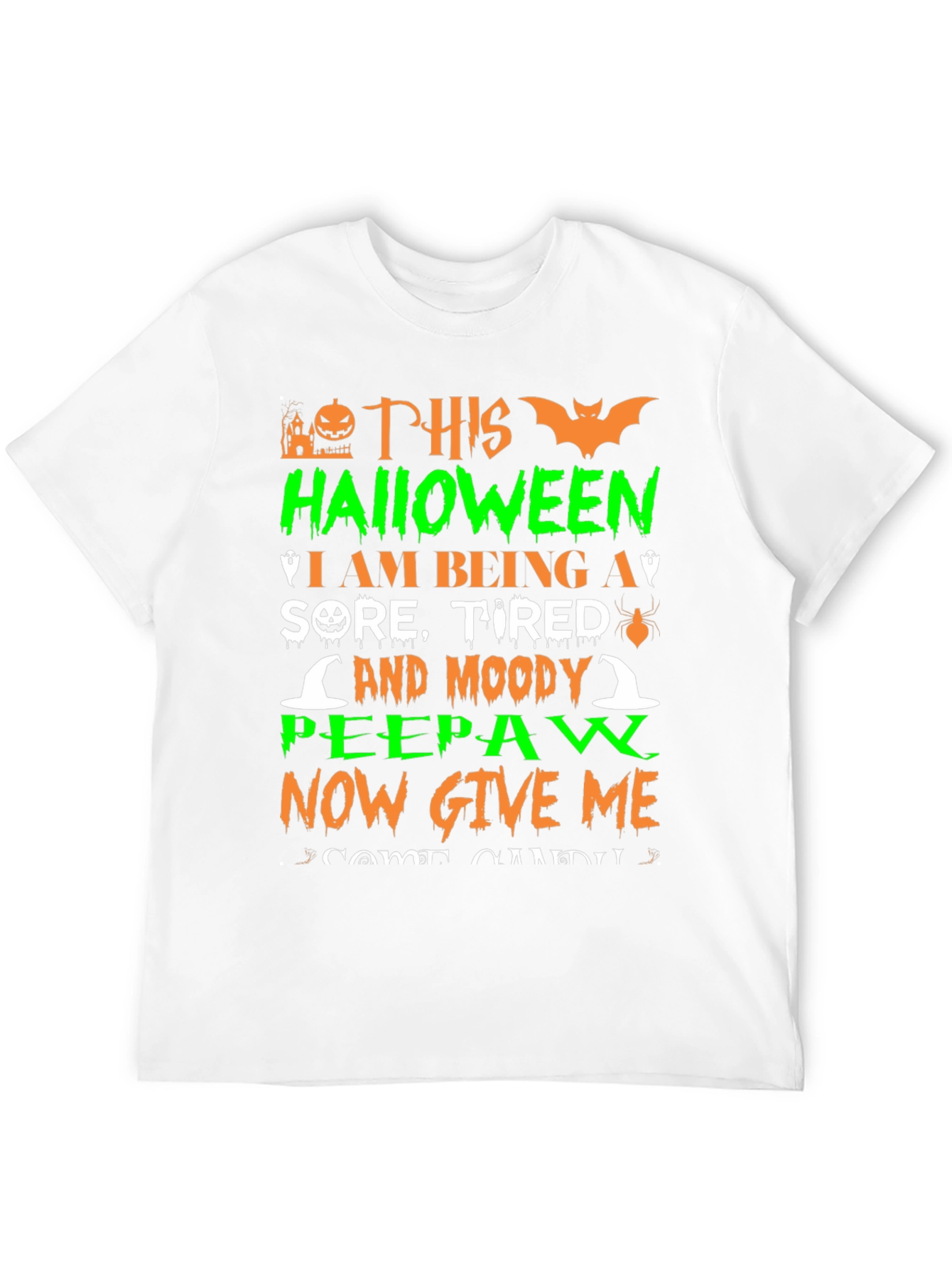 Funny Halloween Peepaw Graphic Tee
