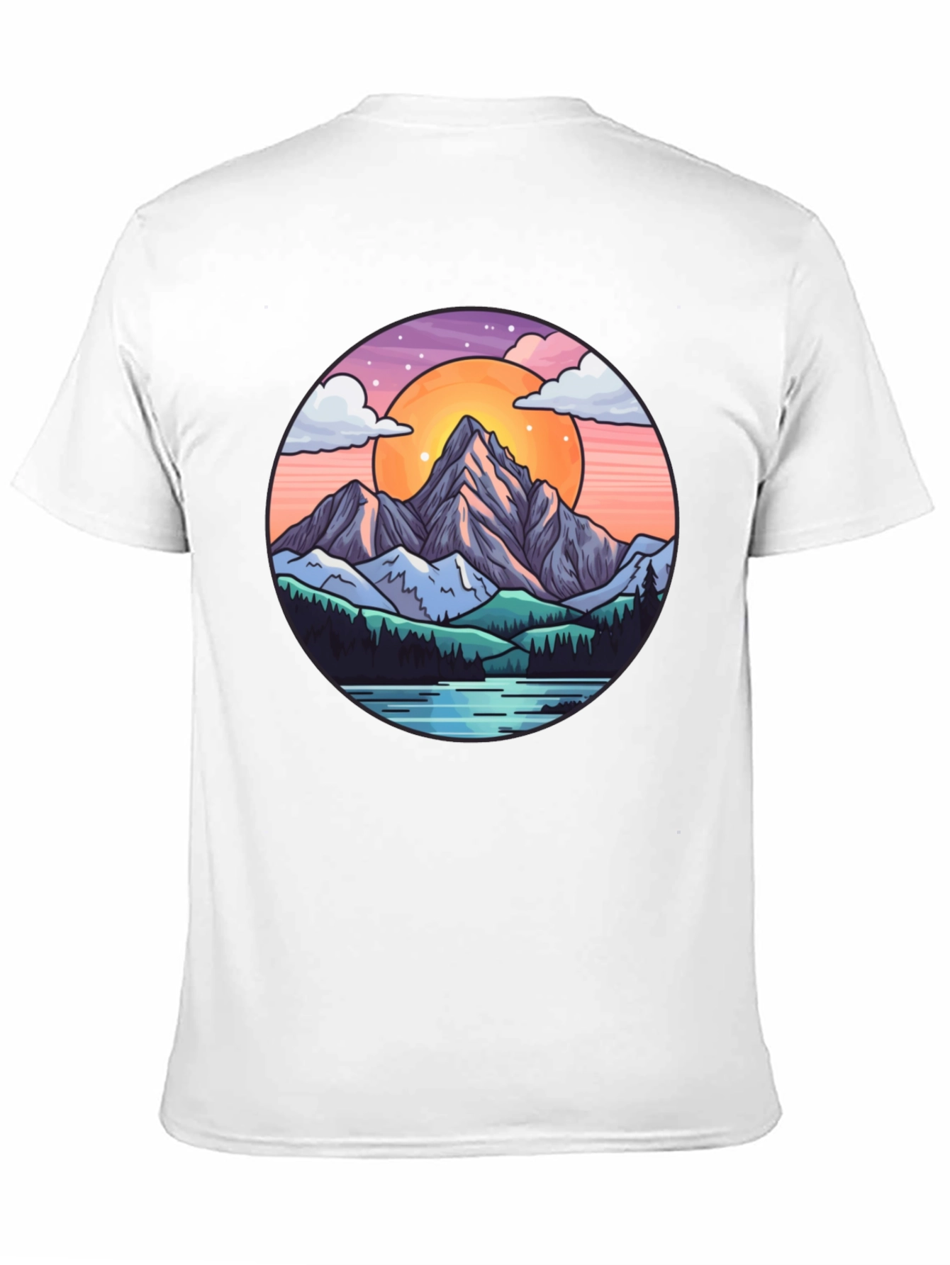 Mountain Sunset Graphic Tee - Nature Lover Shirt