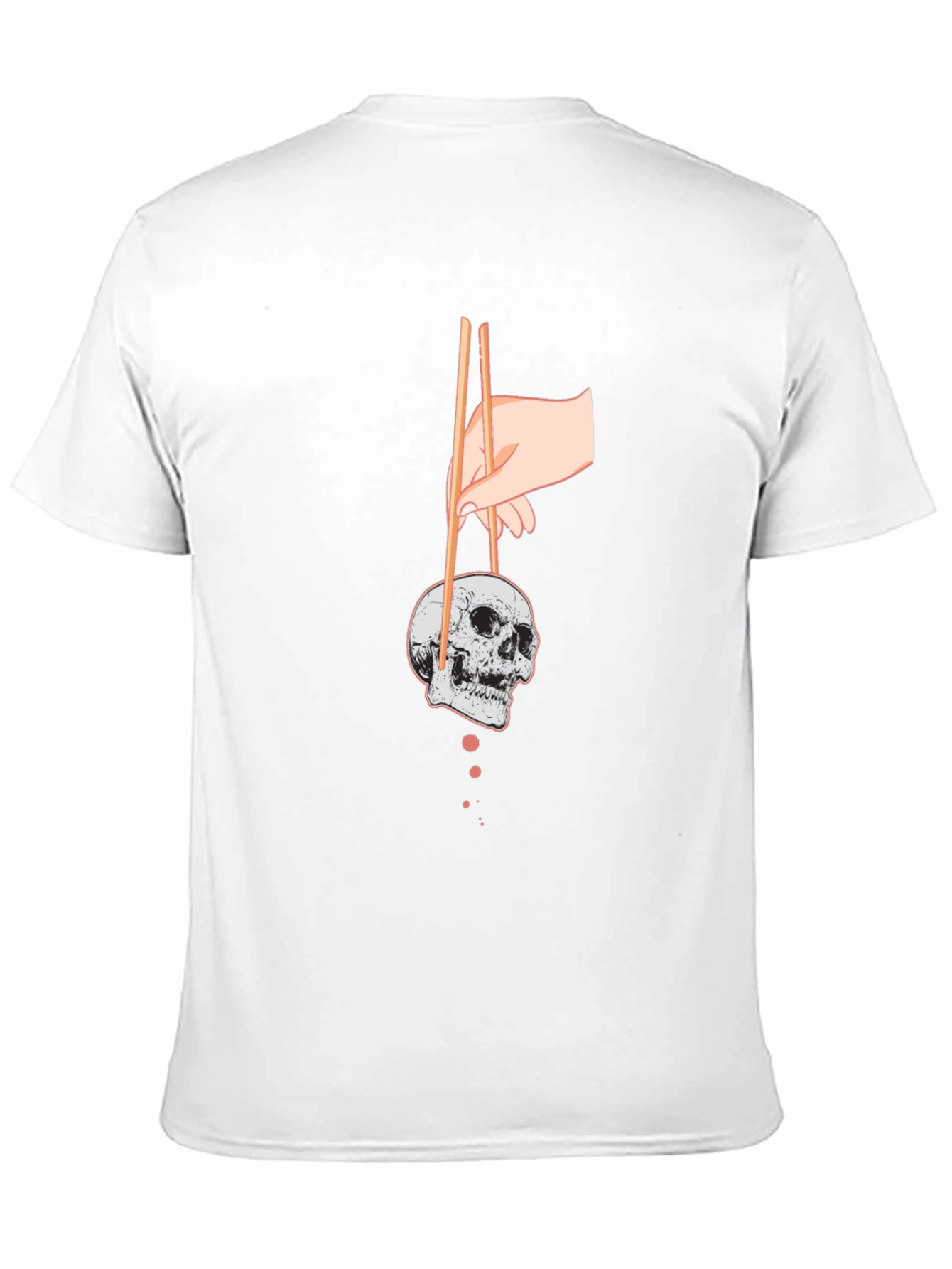 Skull Chopsticks Graphic Tee - Edgy Streetwear