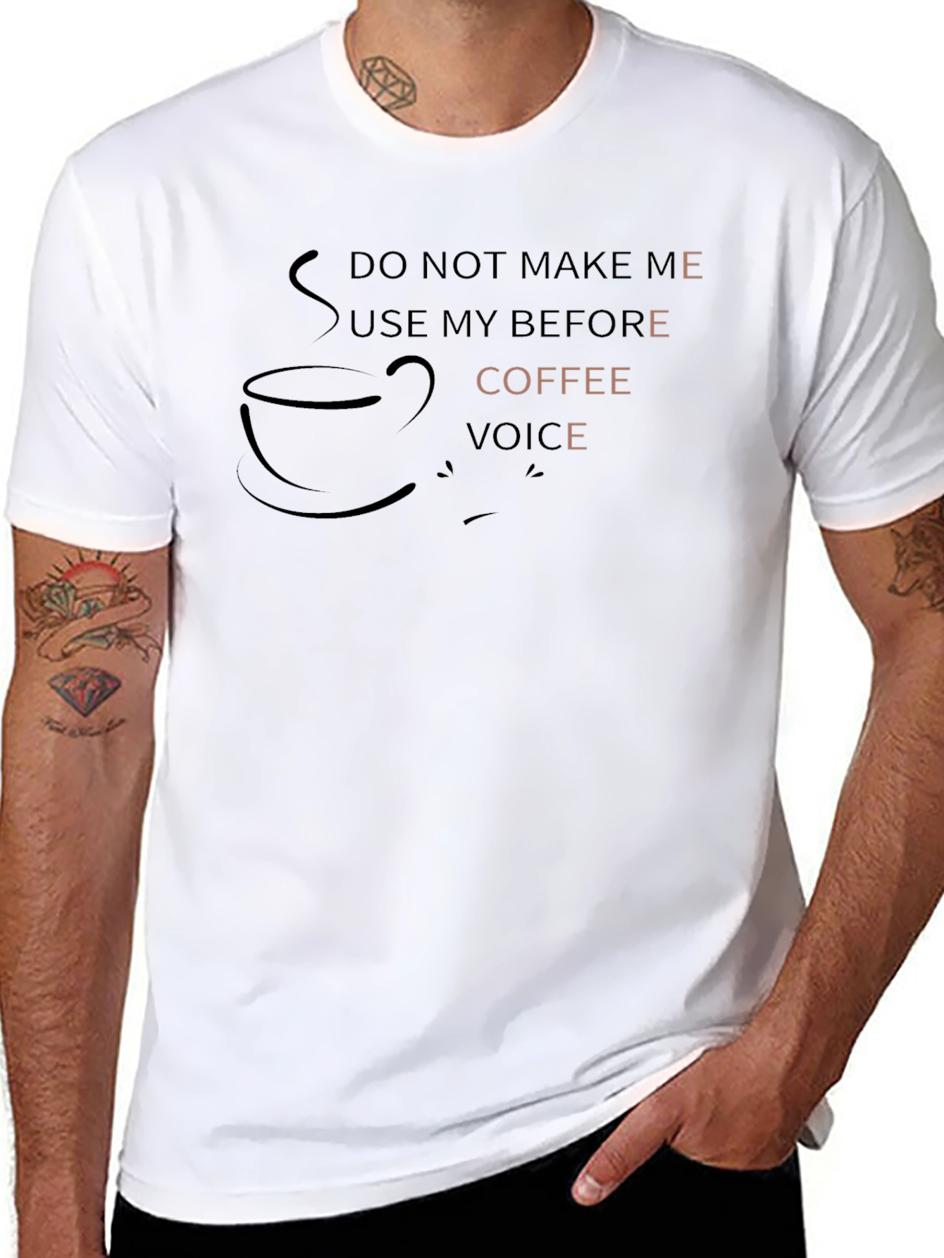 Coffee Voice Graphic Tee - Mens Black T-Shirt