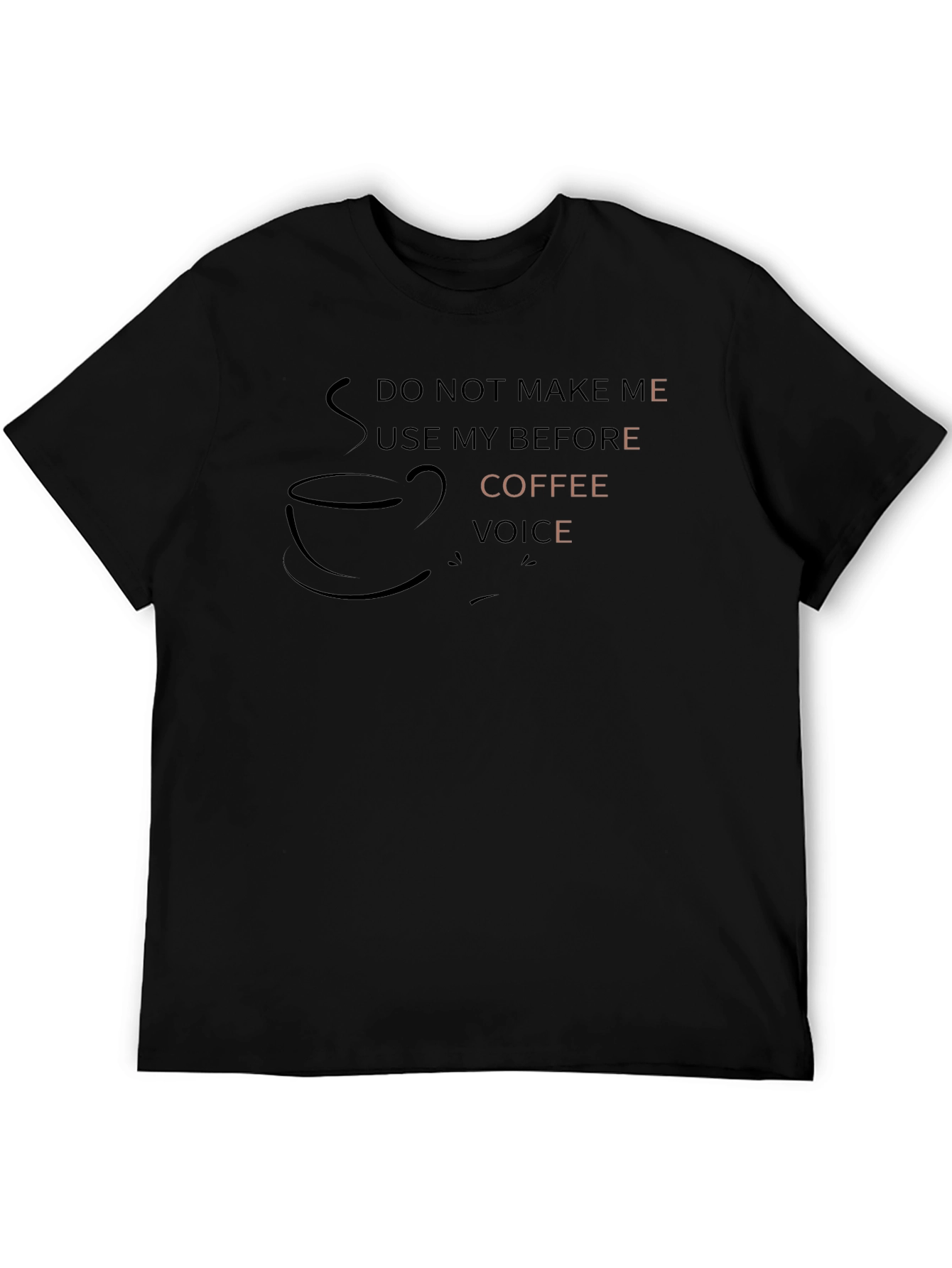 Coffee Voice Graphic Tee - Mens Black T-Shirt