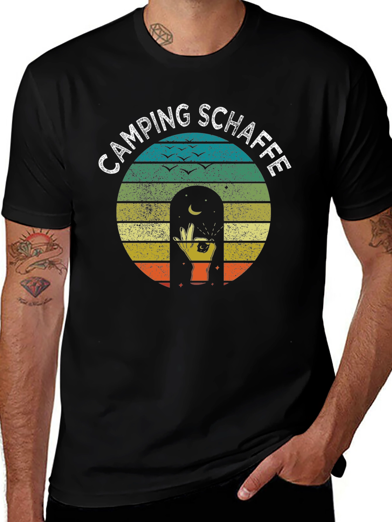 Camping Schaffe T-Shirt Retro Camping Tee