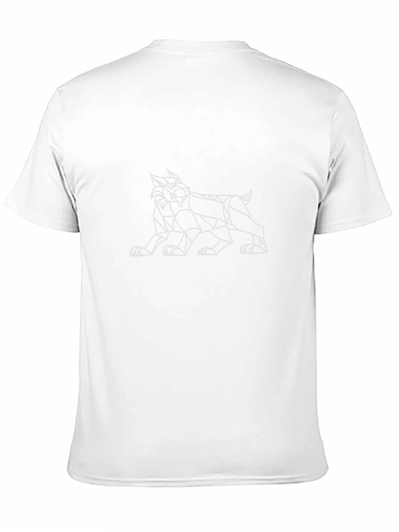 Geometric Lynx Graphic T-Shirt - Black