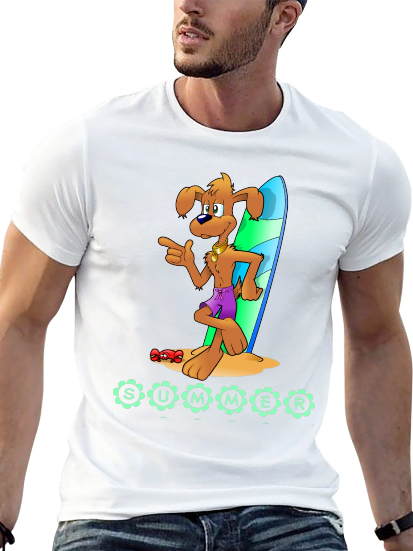 Summer Surf Dog T-Shirt