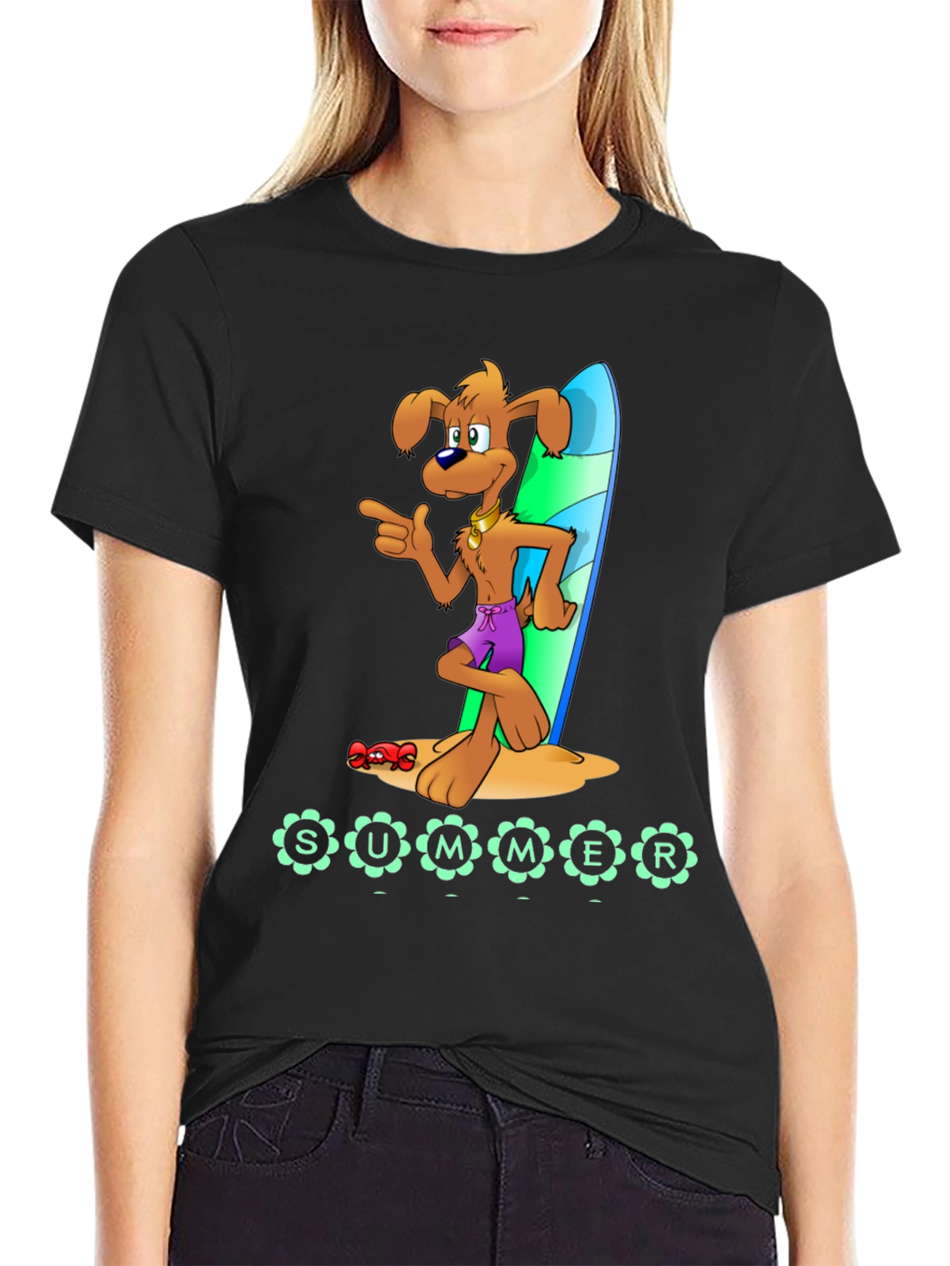 Summer Surf Dog T-Shirt