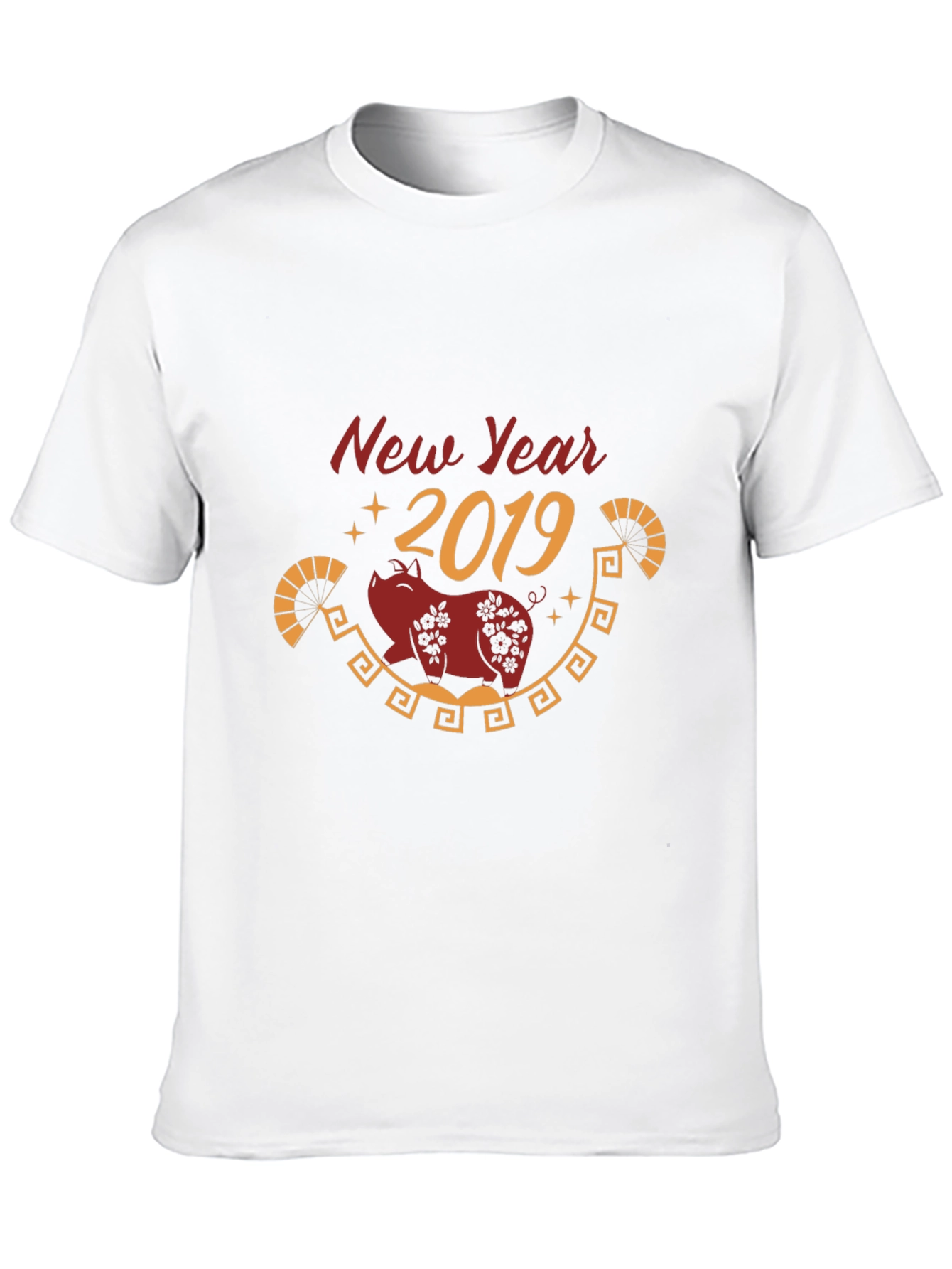 New Year 2019 Pig Graphic T-Shirt