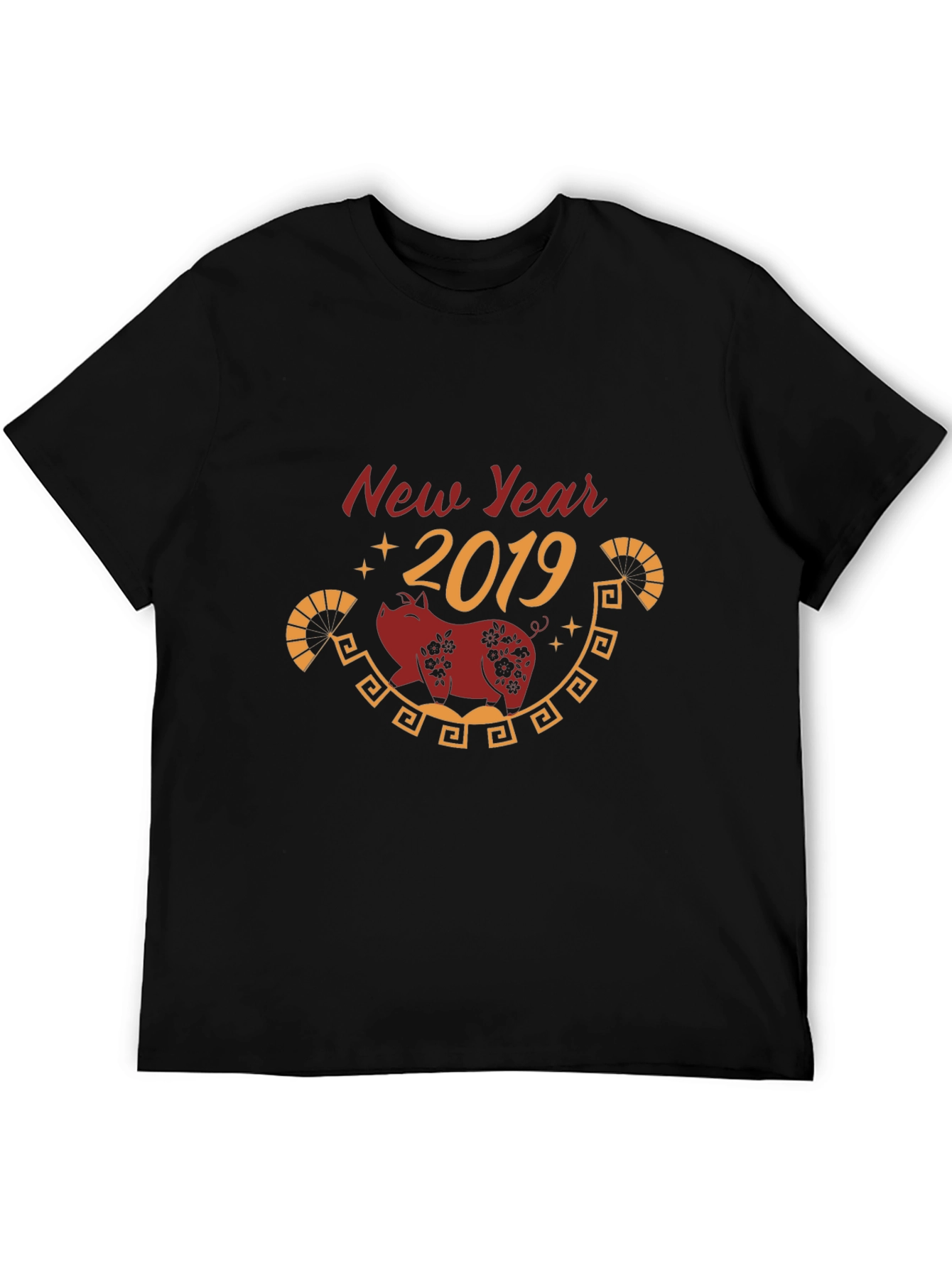 New Year 2019 Pig Graphic T-Shirt