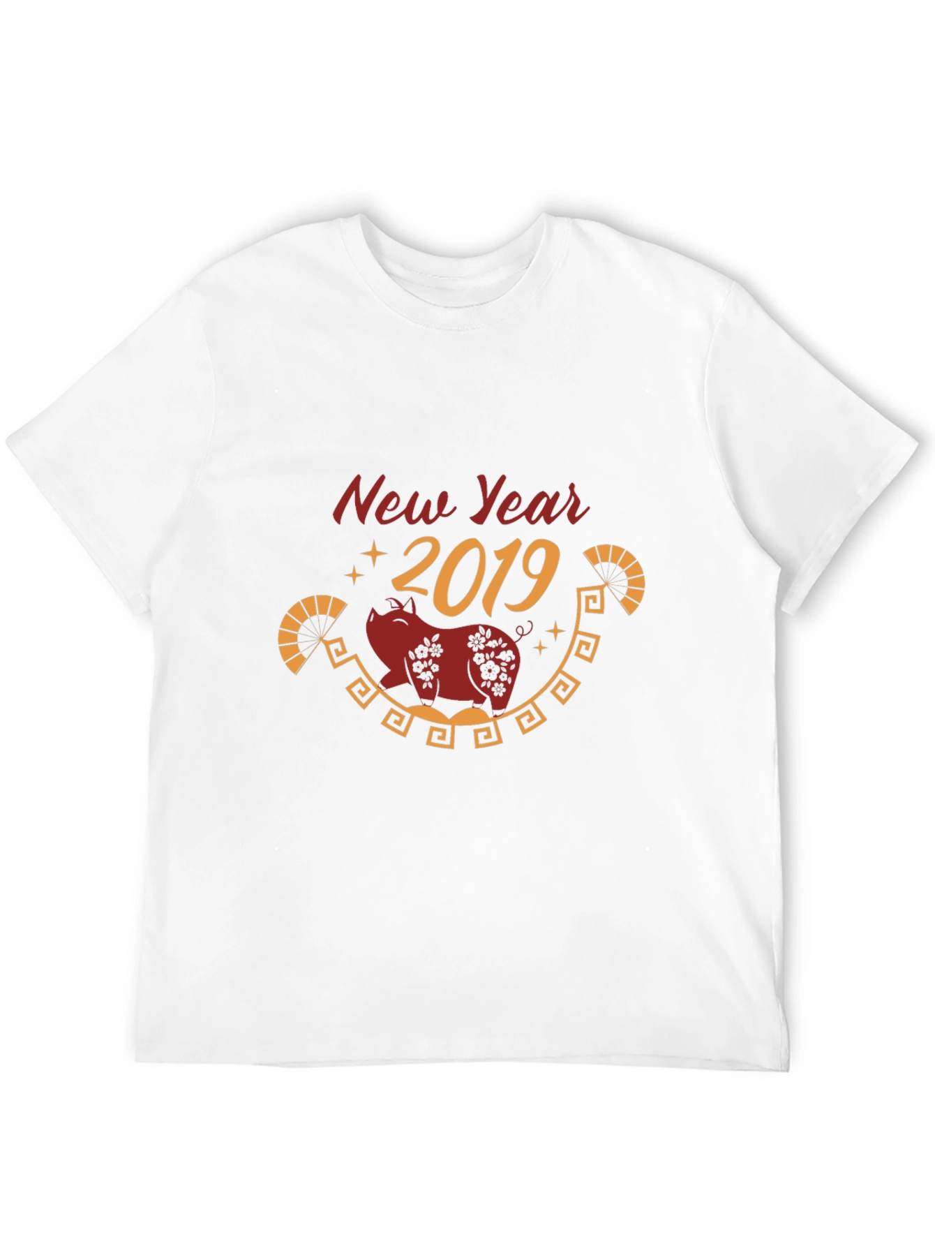 New Year 2019 Pig Graphic T-Shirt
