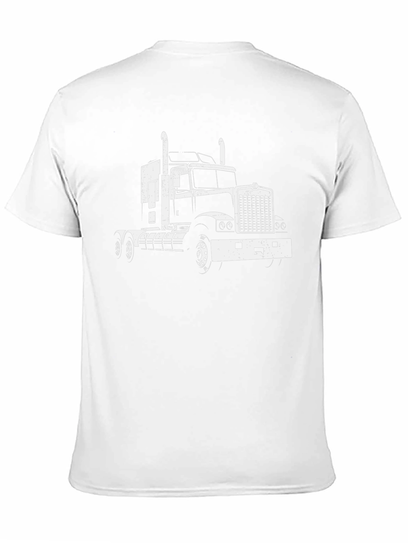 Trucker Tee - Black Semi Truck T-Shirt