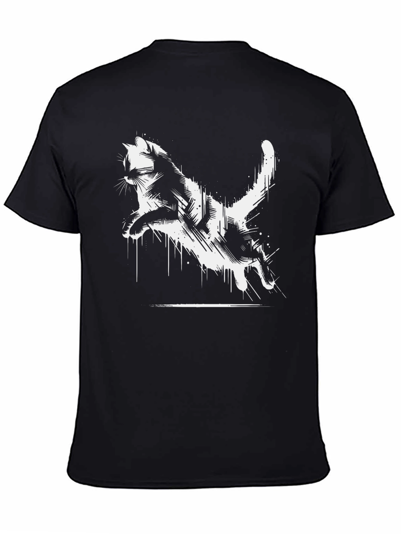 Cool Cat Graphic T-Shirt - Black