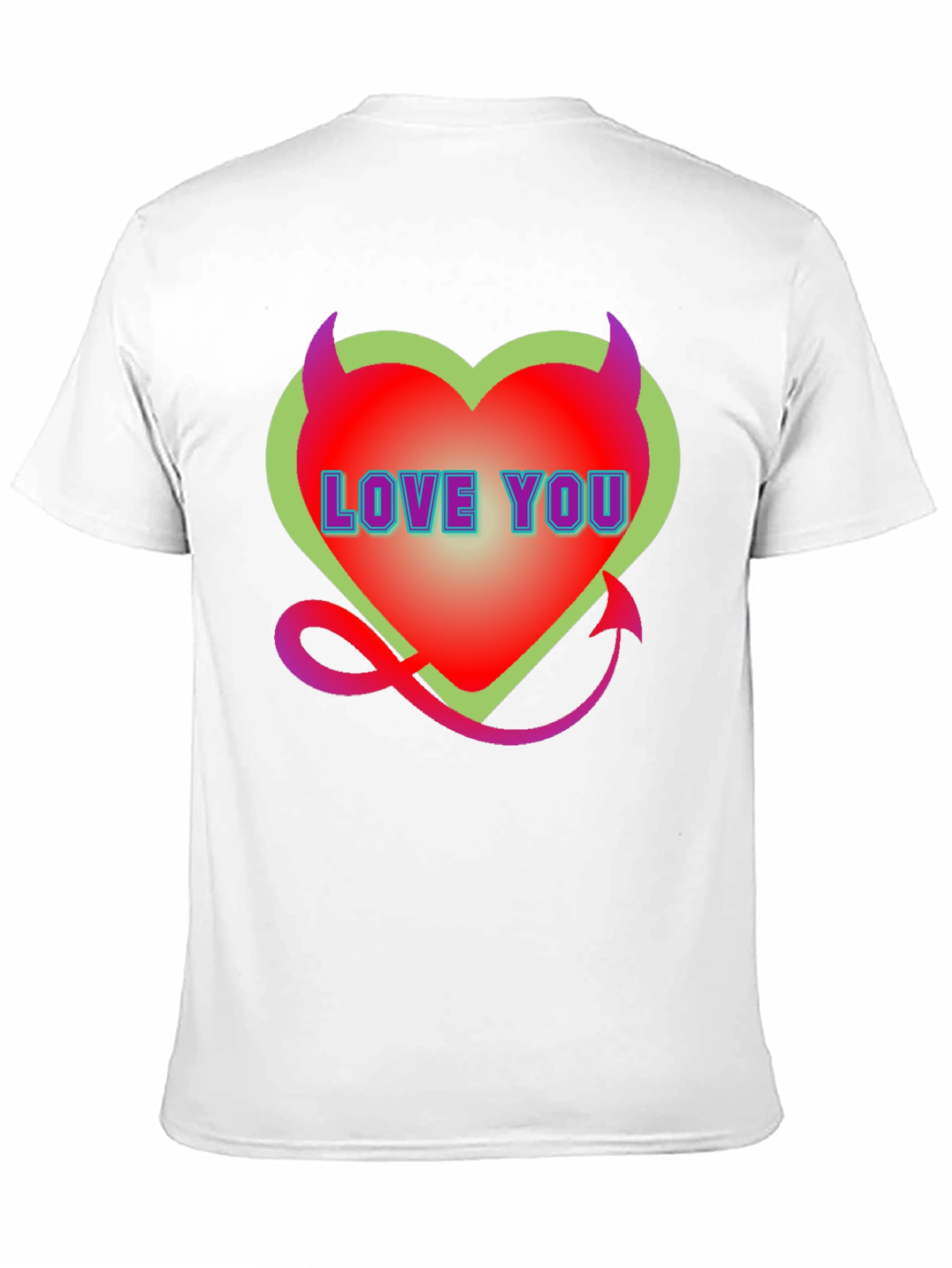 Devil Heart Love You Black T-Shirt