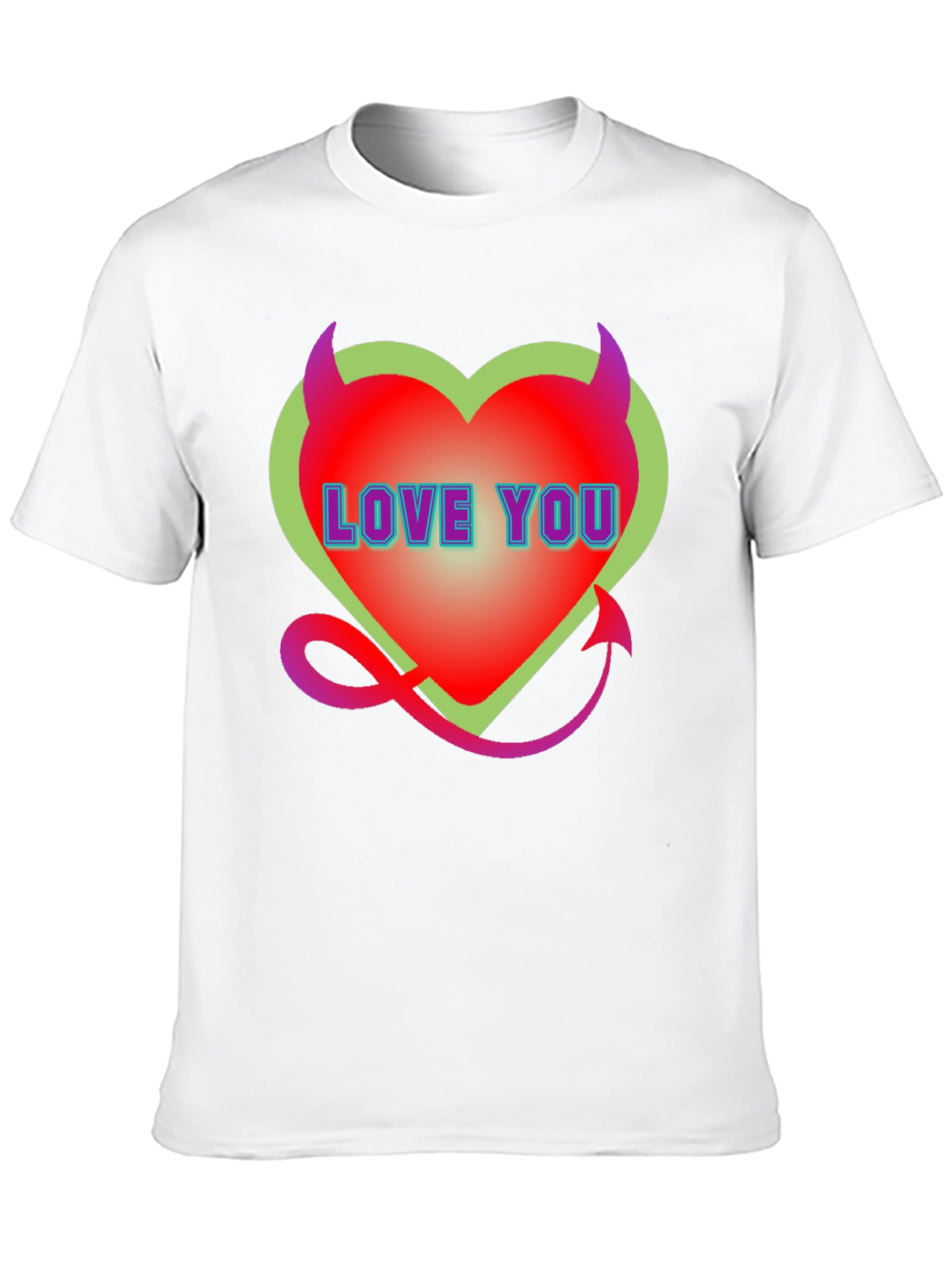 Devil Heart Love You Black T-Shirt
