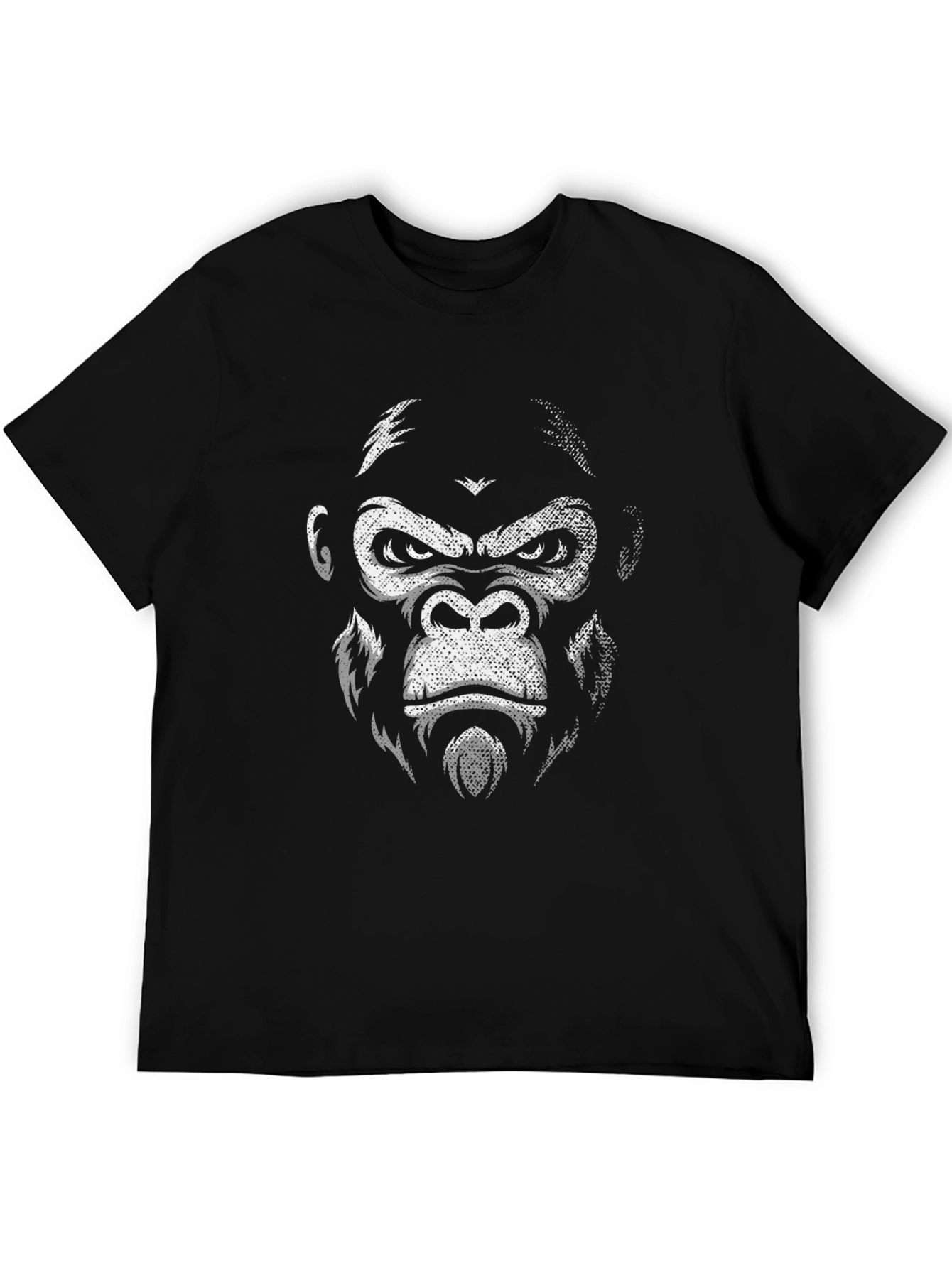Mens Gorilla Graphic Print Black T-Shirt