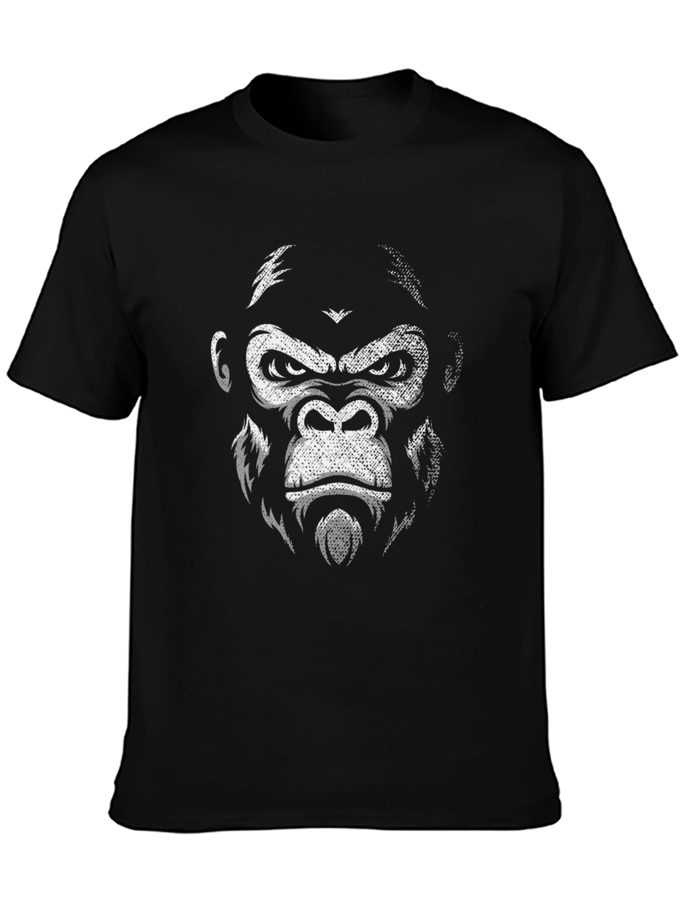 Mens Gorilla Graphic Print Black T-Shirt