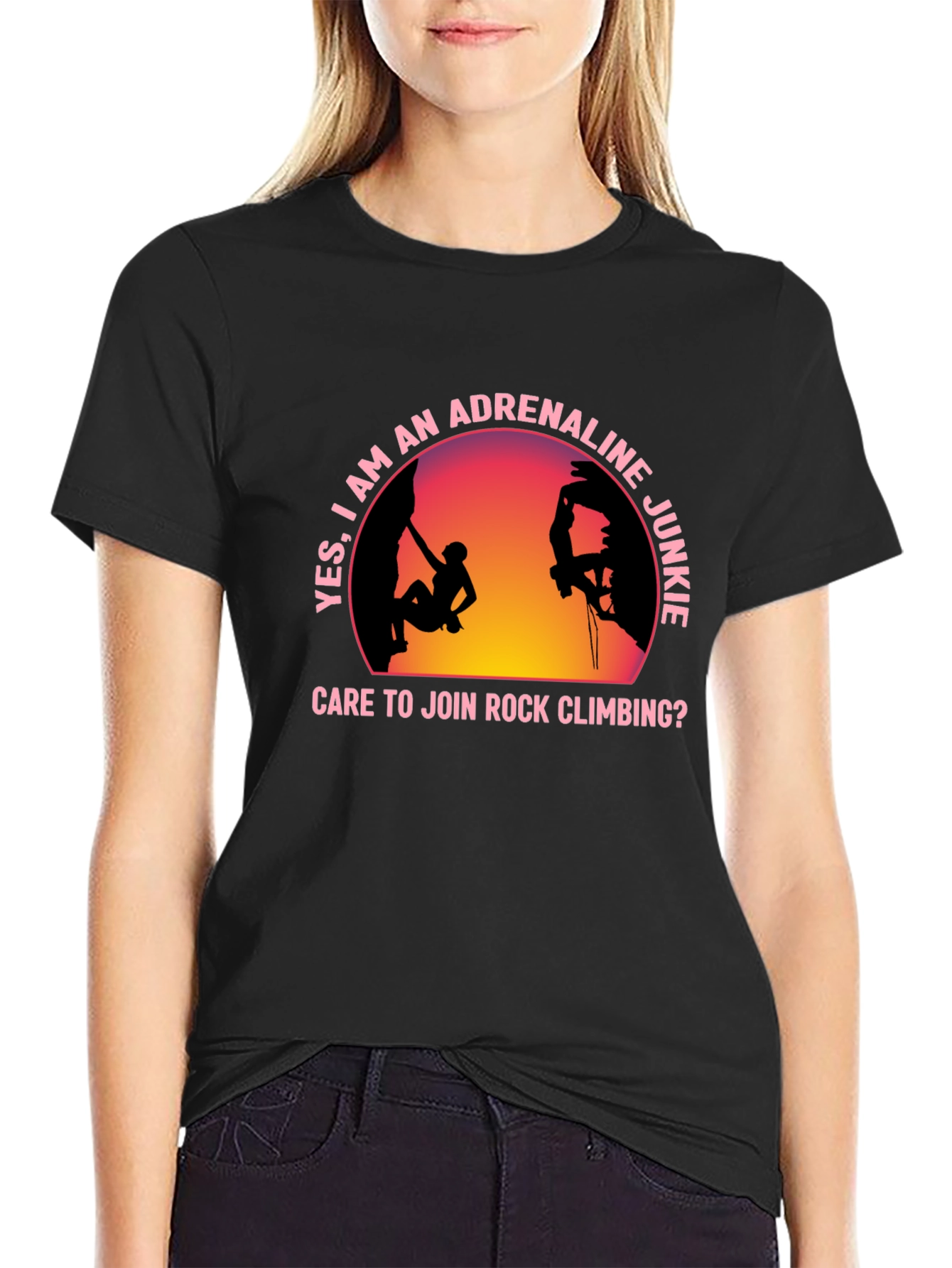 Adrenaline Junkie Rock Climbing T-Shirt
