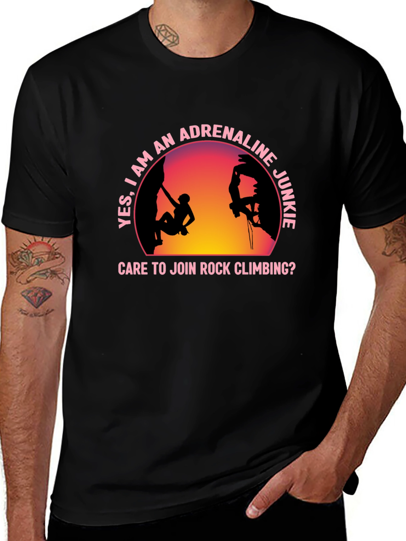 Adrenaline Junkie Rock Climbing T-Shirt