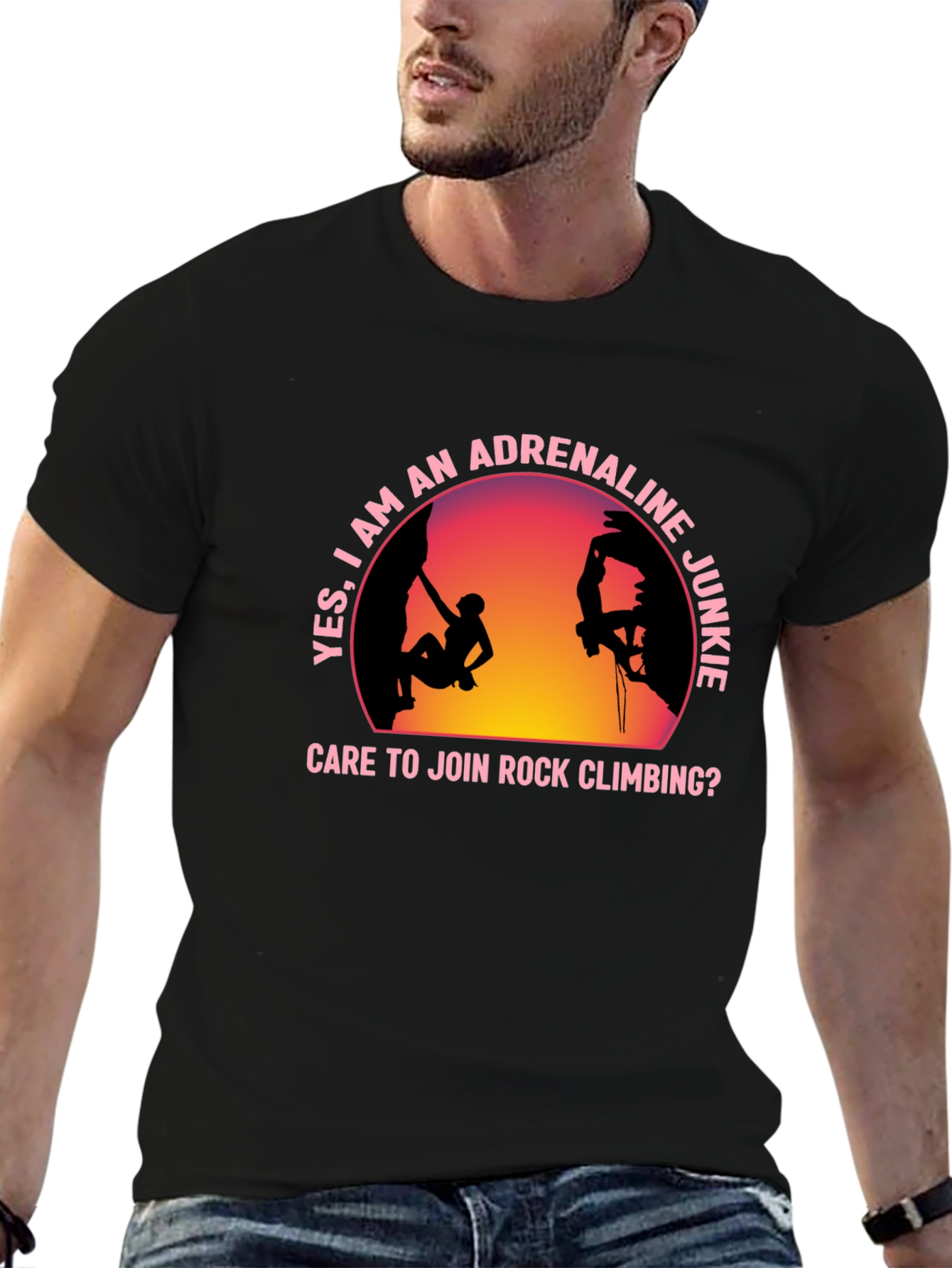 Adrenaline Junkie Rock Climbing T-Shirt