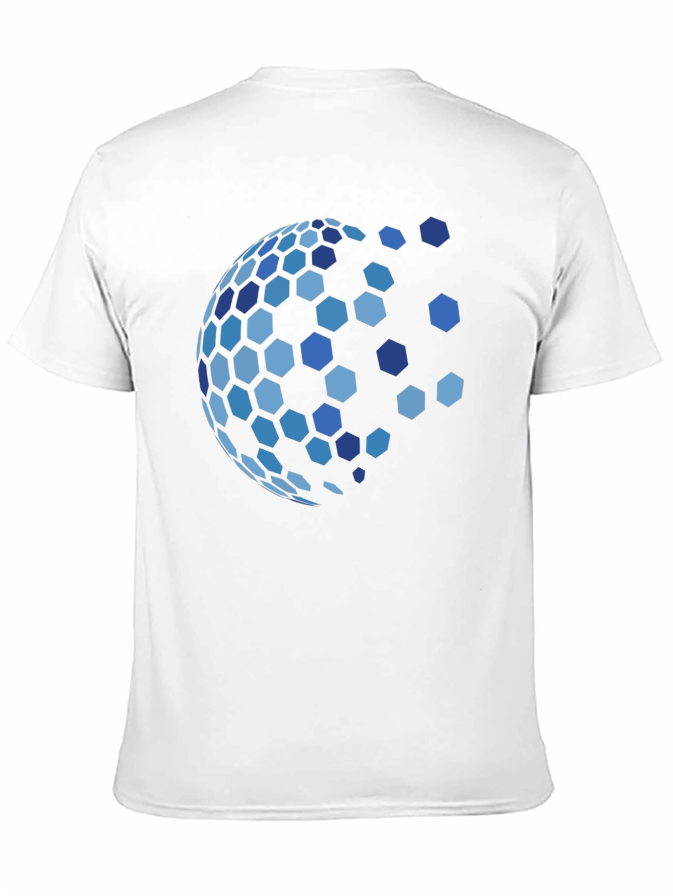 Hexagon Globe Graphic Black T-Shirt