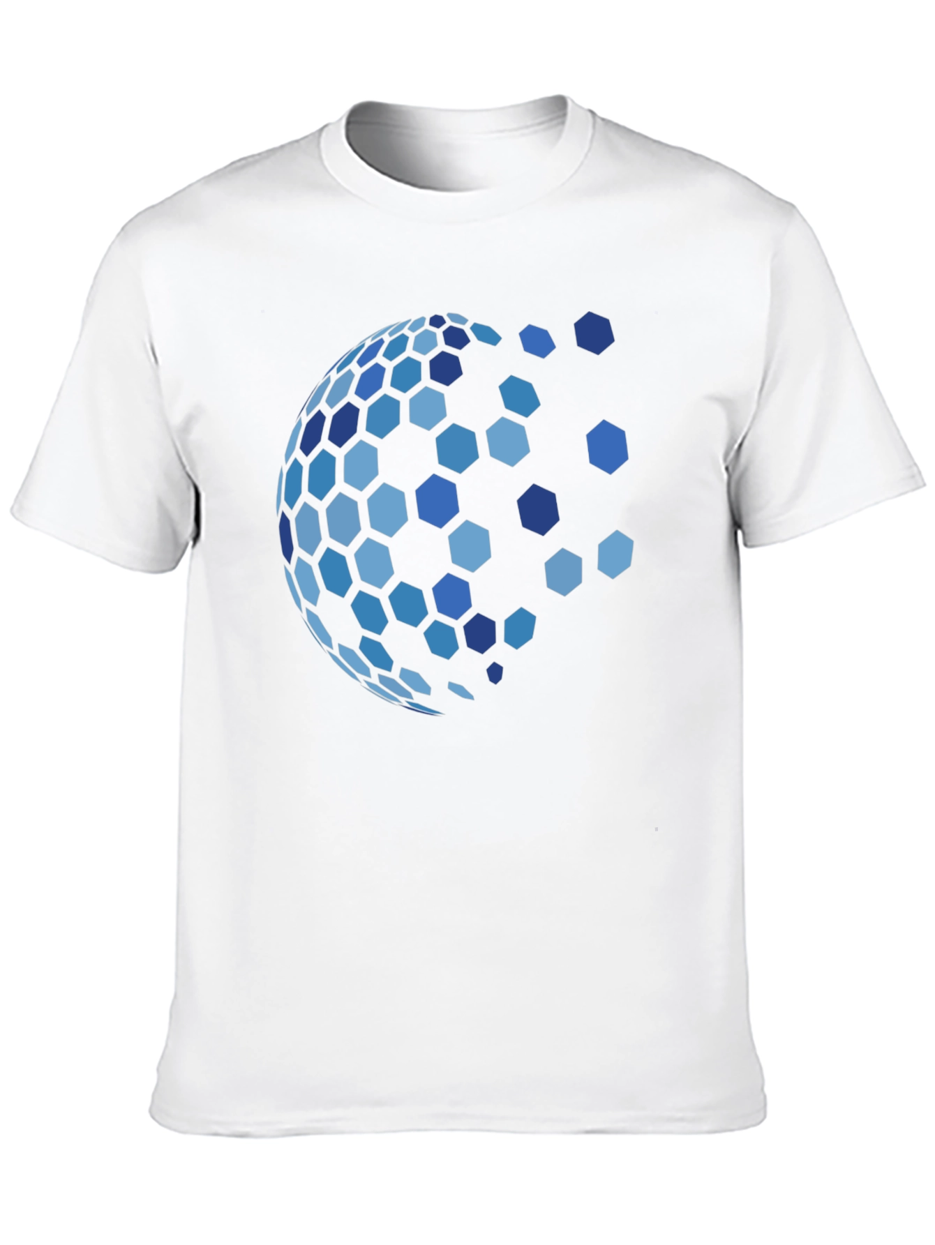 Hexagon Globe Graphic Black T-Shirt