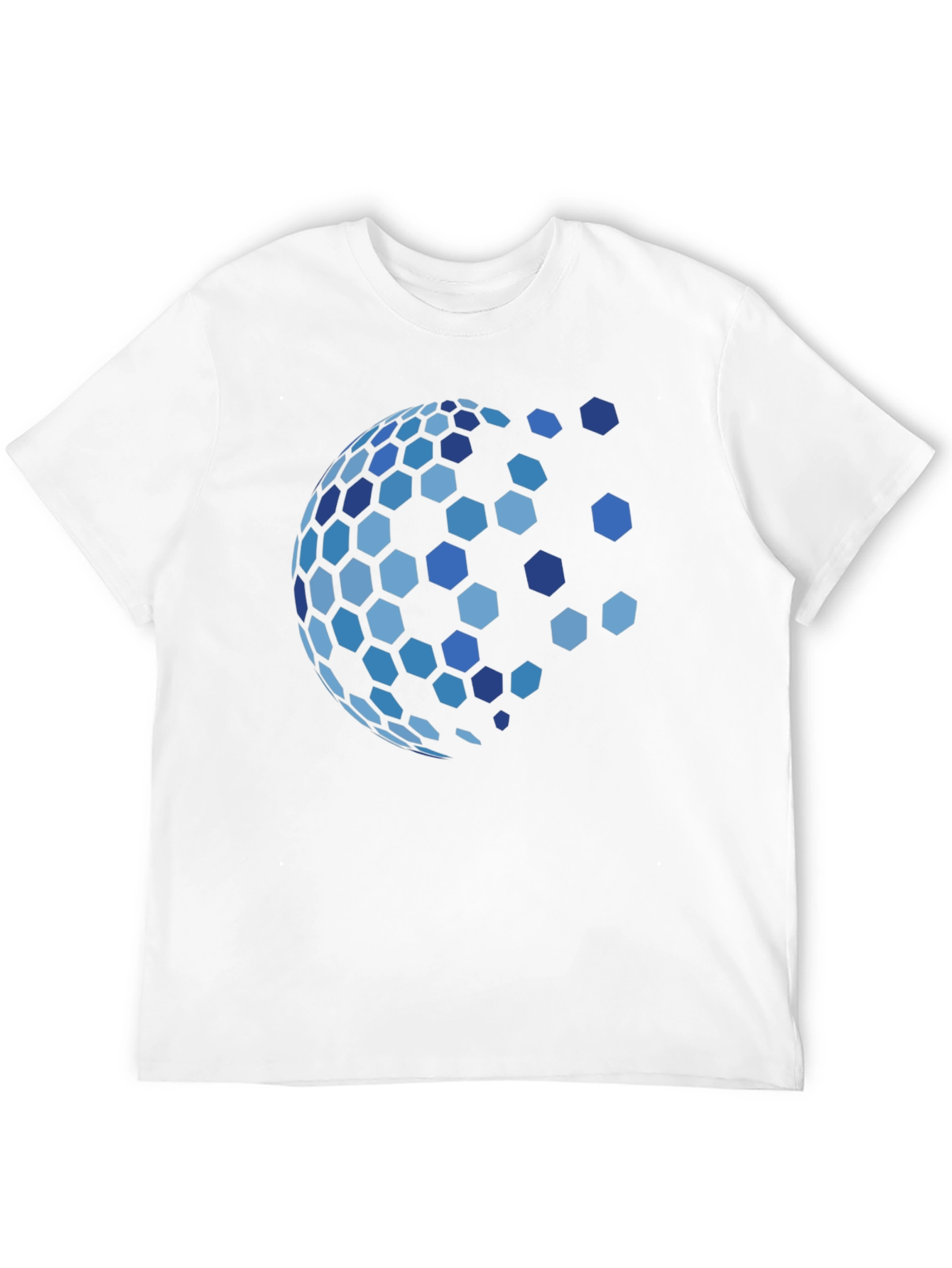 Hexagon Globe Graphic Black T-Shirt