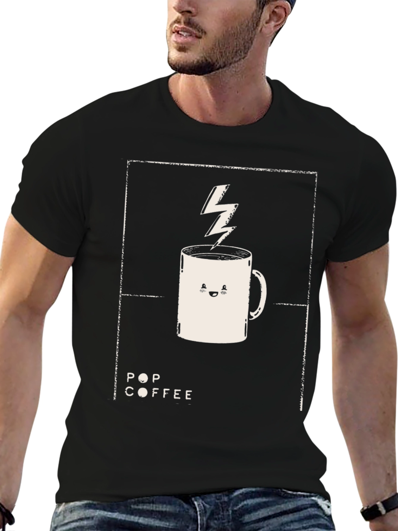 Pop Coffee T-Shirt - Lightning Mug Graphic Tee