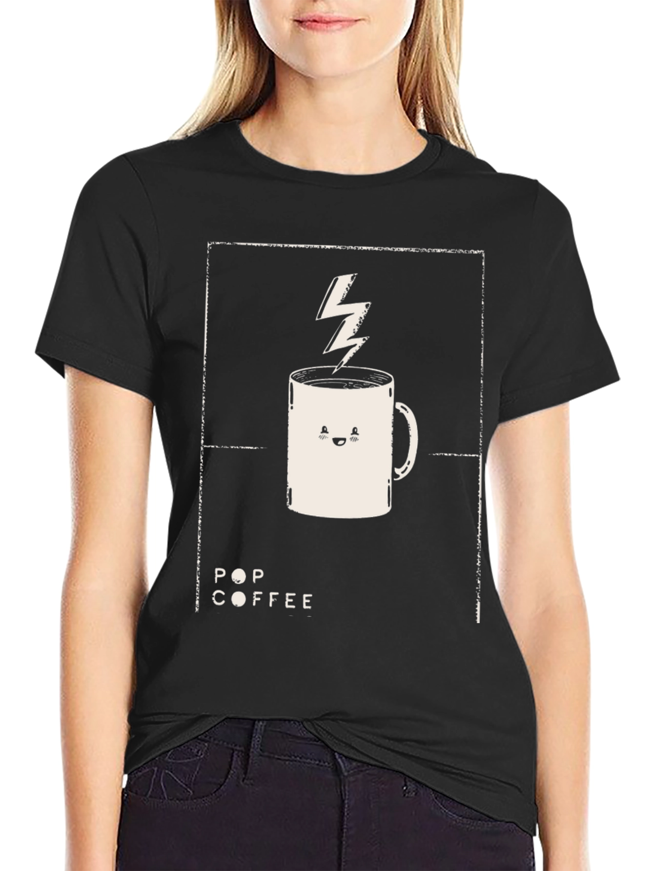 Pop Coffee T-Shirt - Lightning Mug Graphic Tee