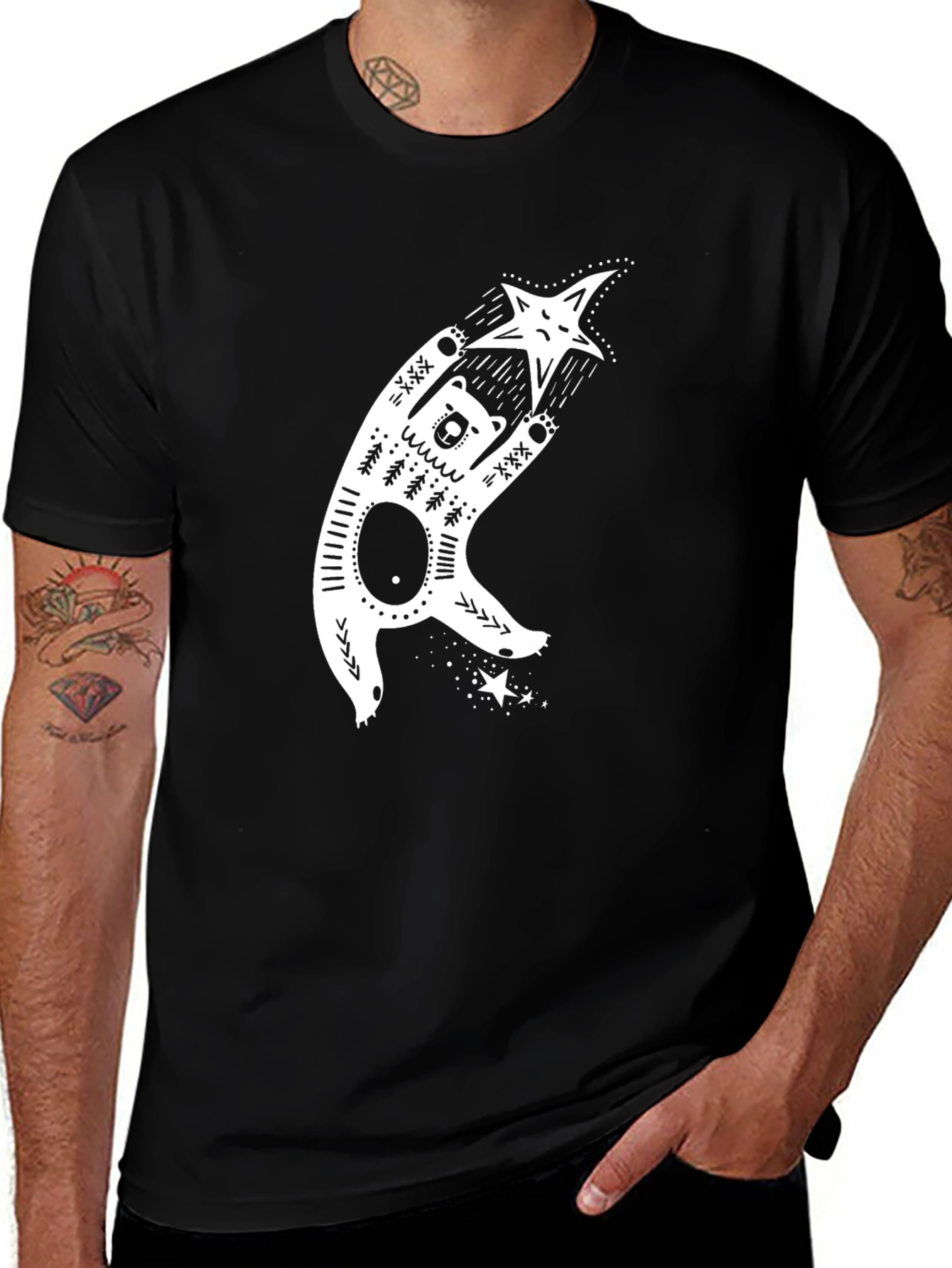 Stylized Bear Graphic Tee