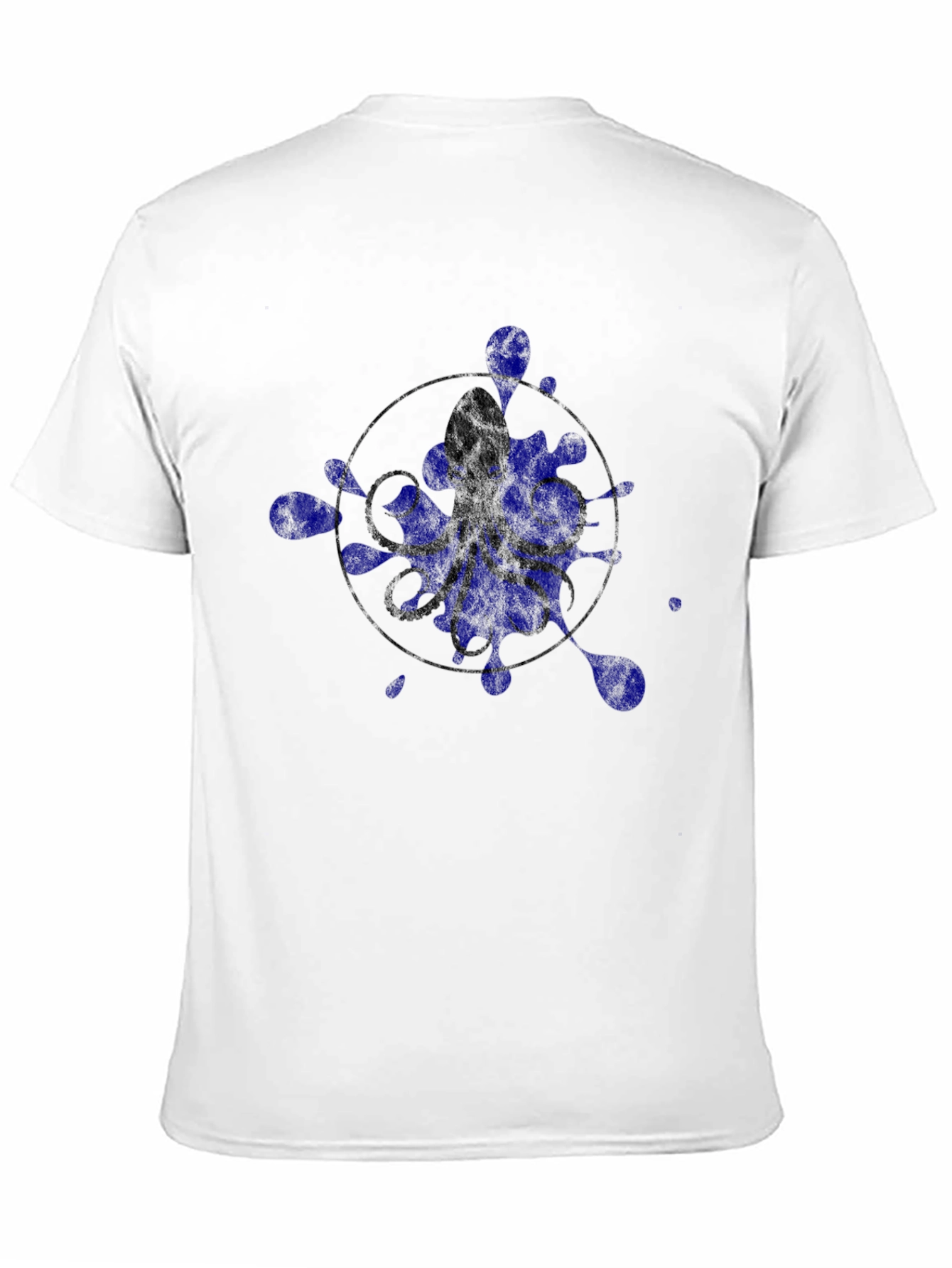 Octopus Ink Splatter Graphic Tee - Black