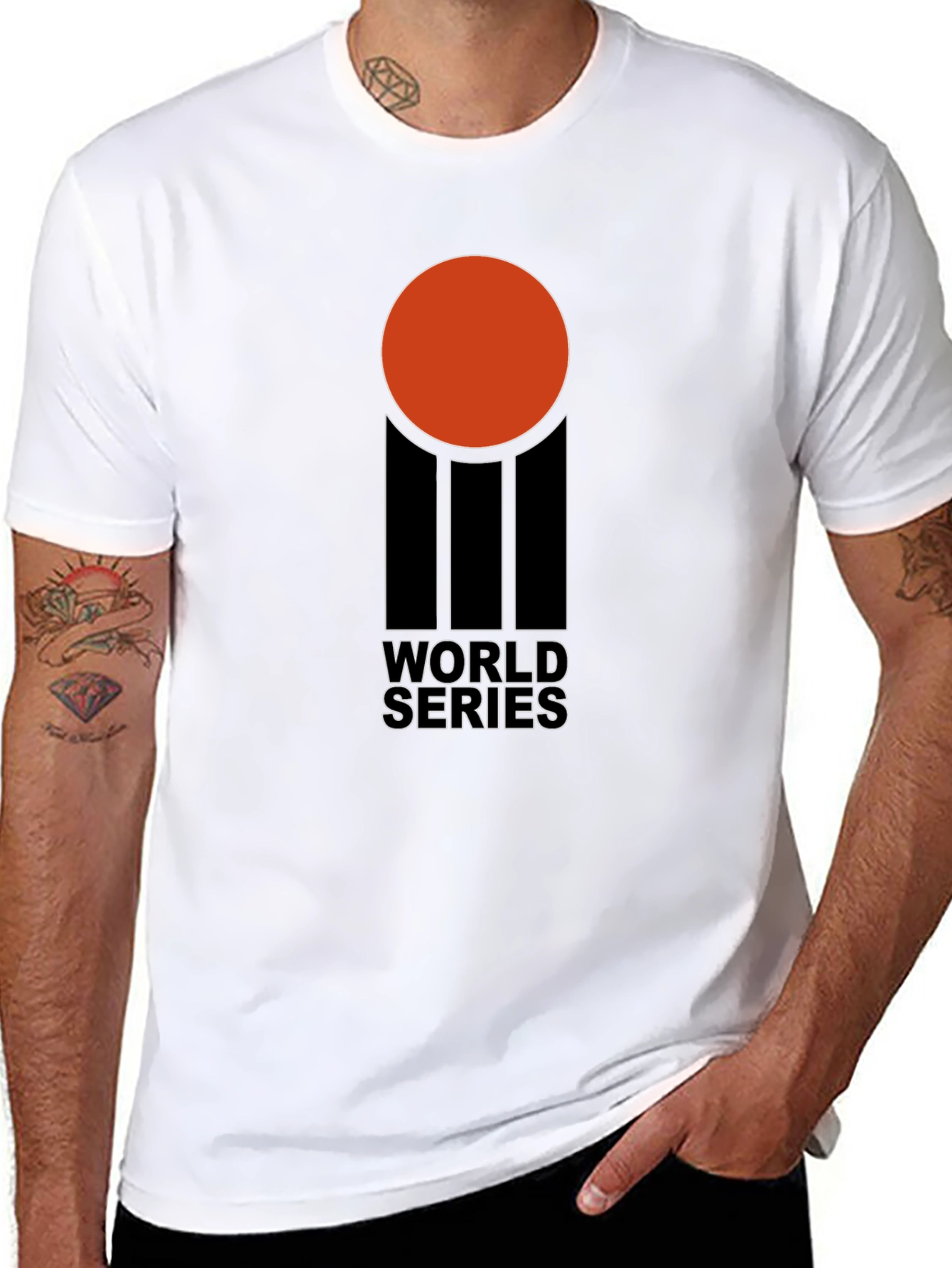 Retro World Series Graphic T-Shirt - Black