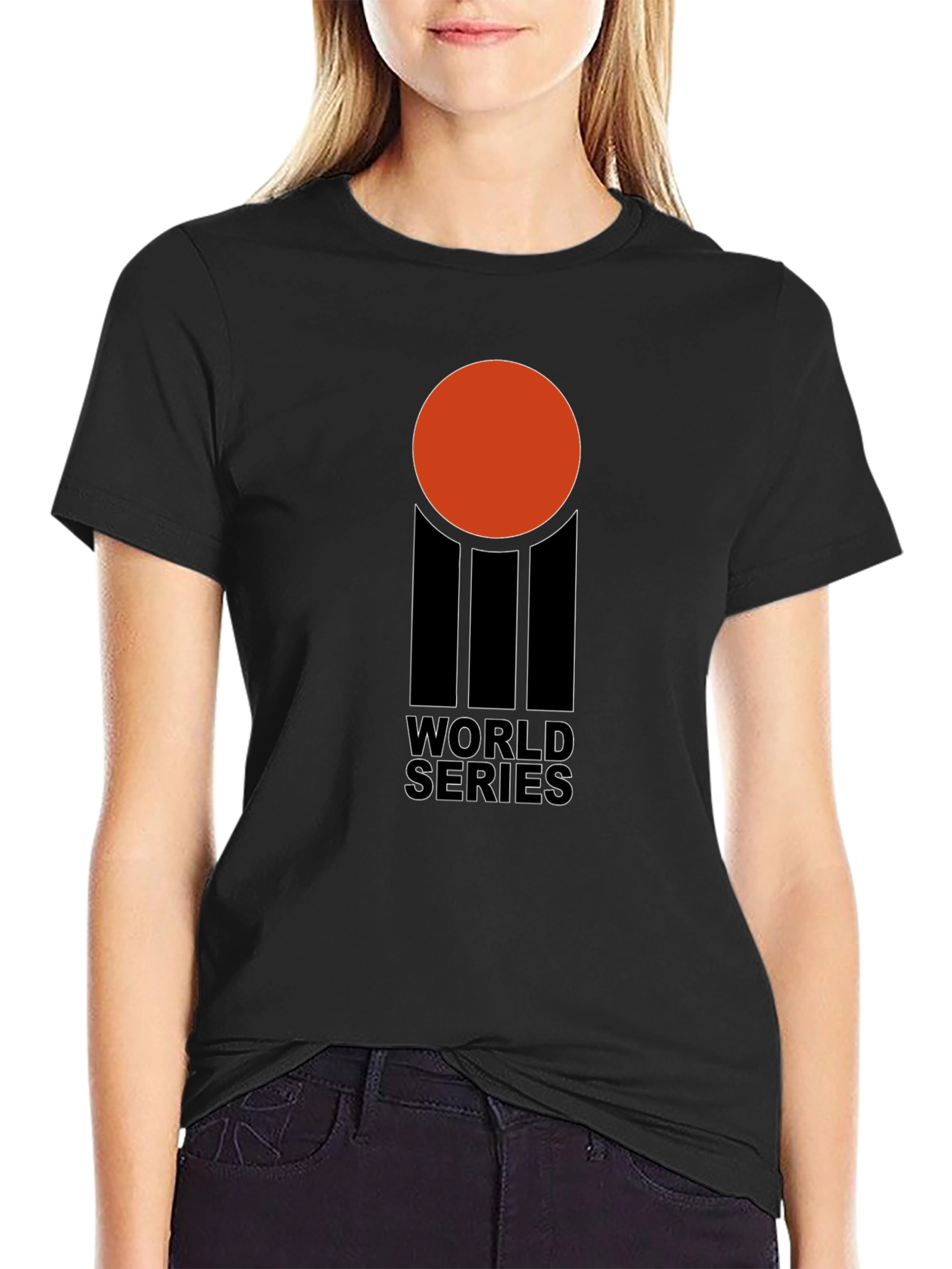 Retro World Series Graphic T-Shirt - Black