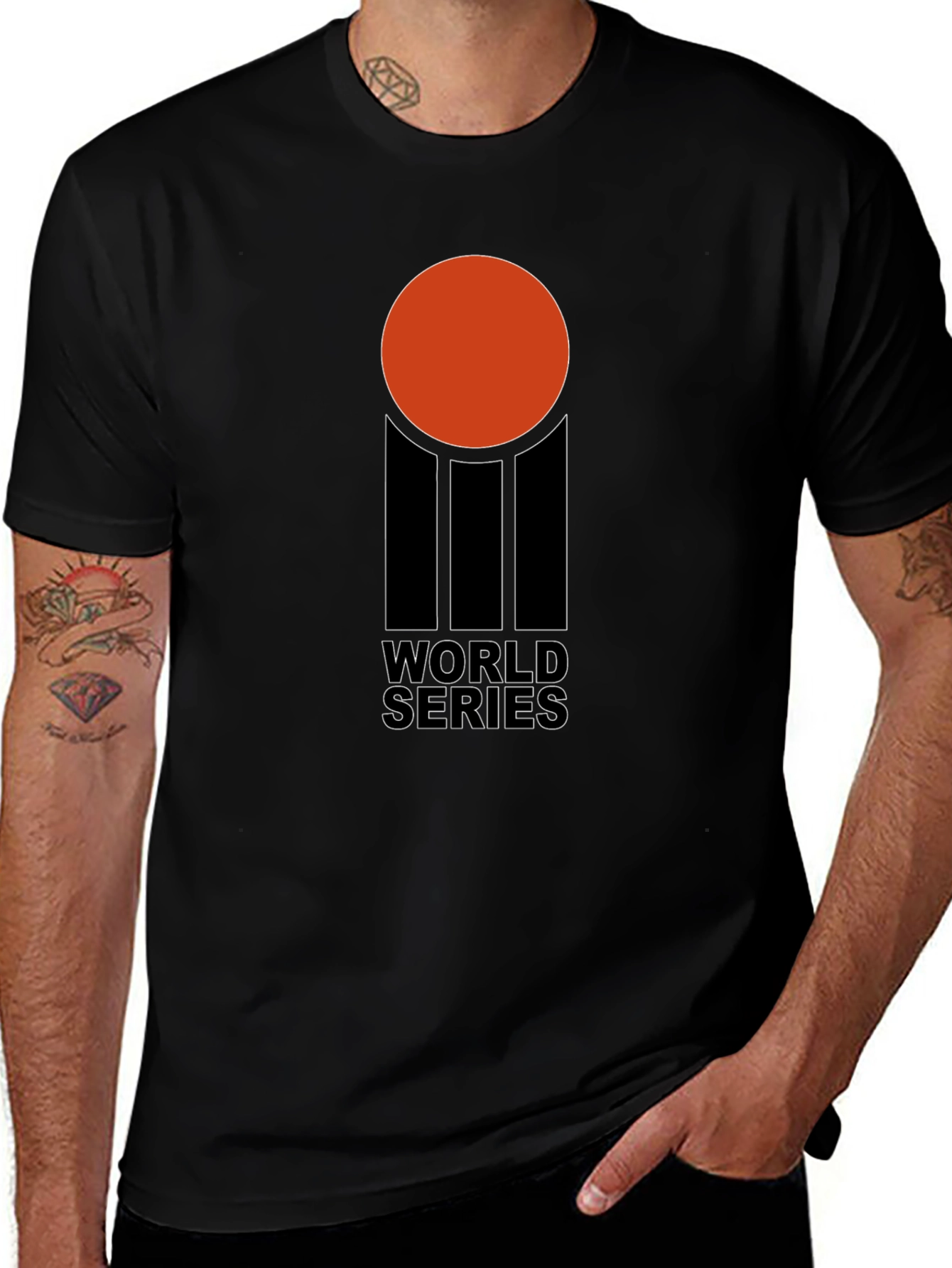 Retro World Series Graphic T-Shirt - Black