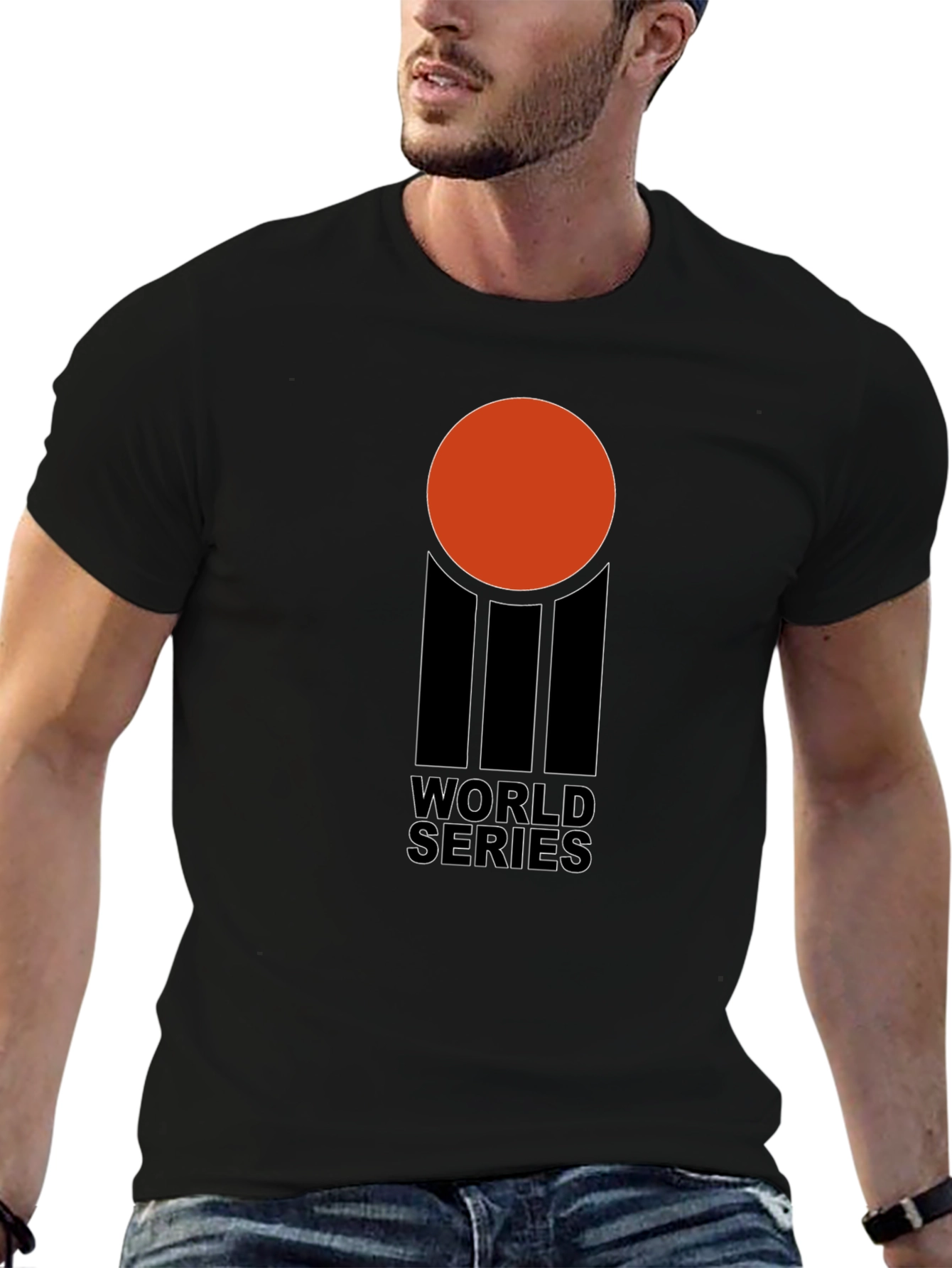 Retro World Series Graphic T-Shirt - Black