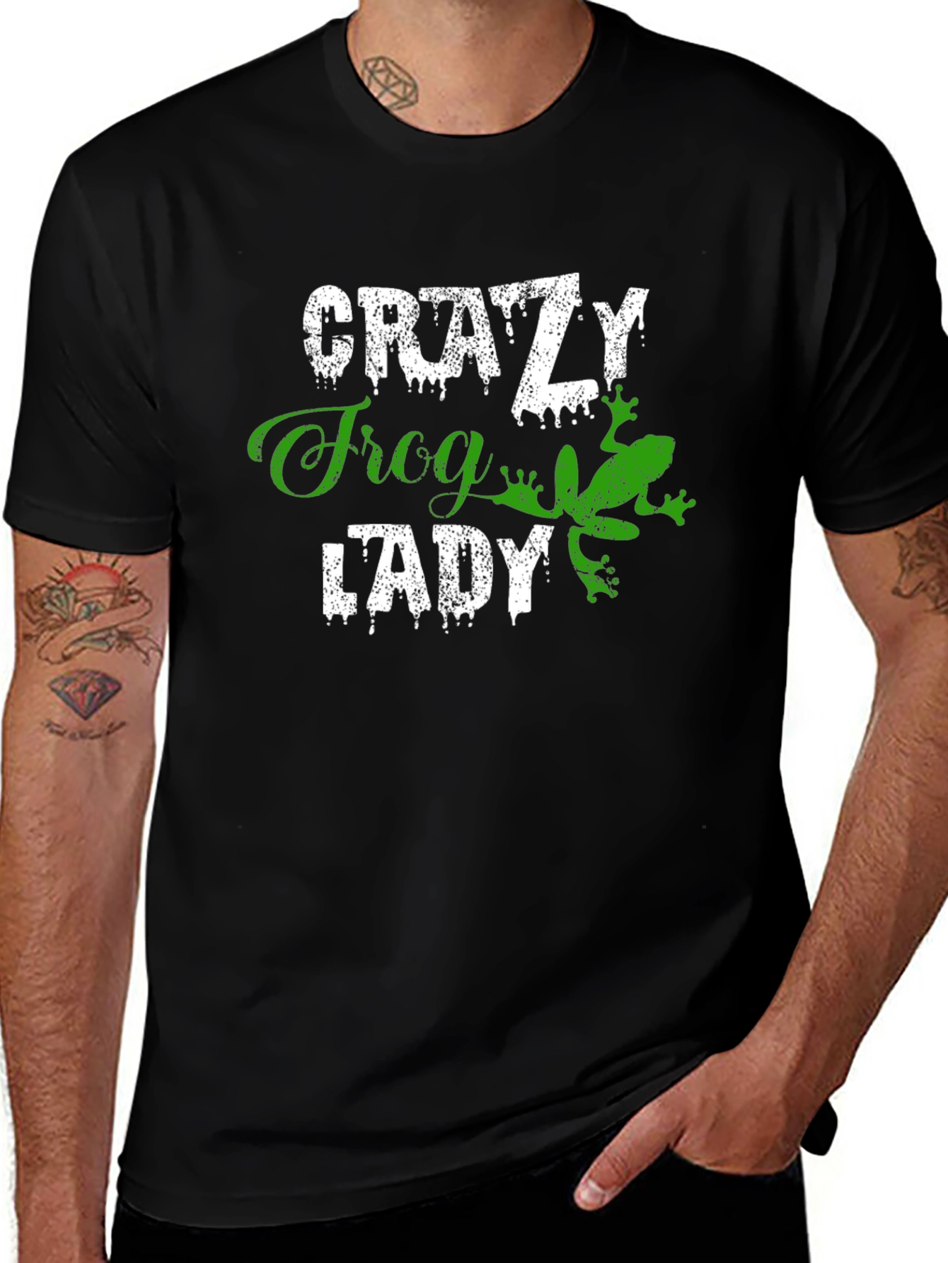 Crazy Frog Lady Graphic T-Shirt