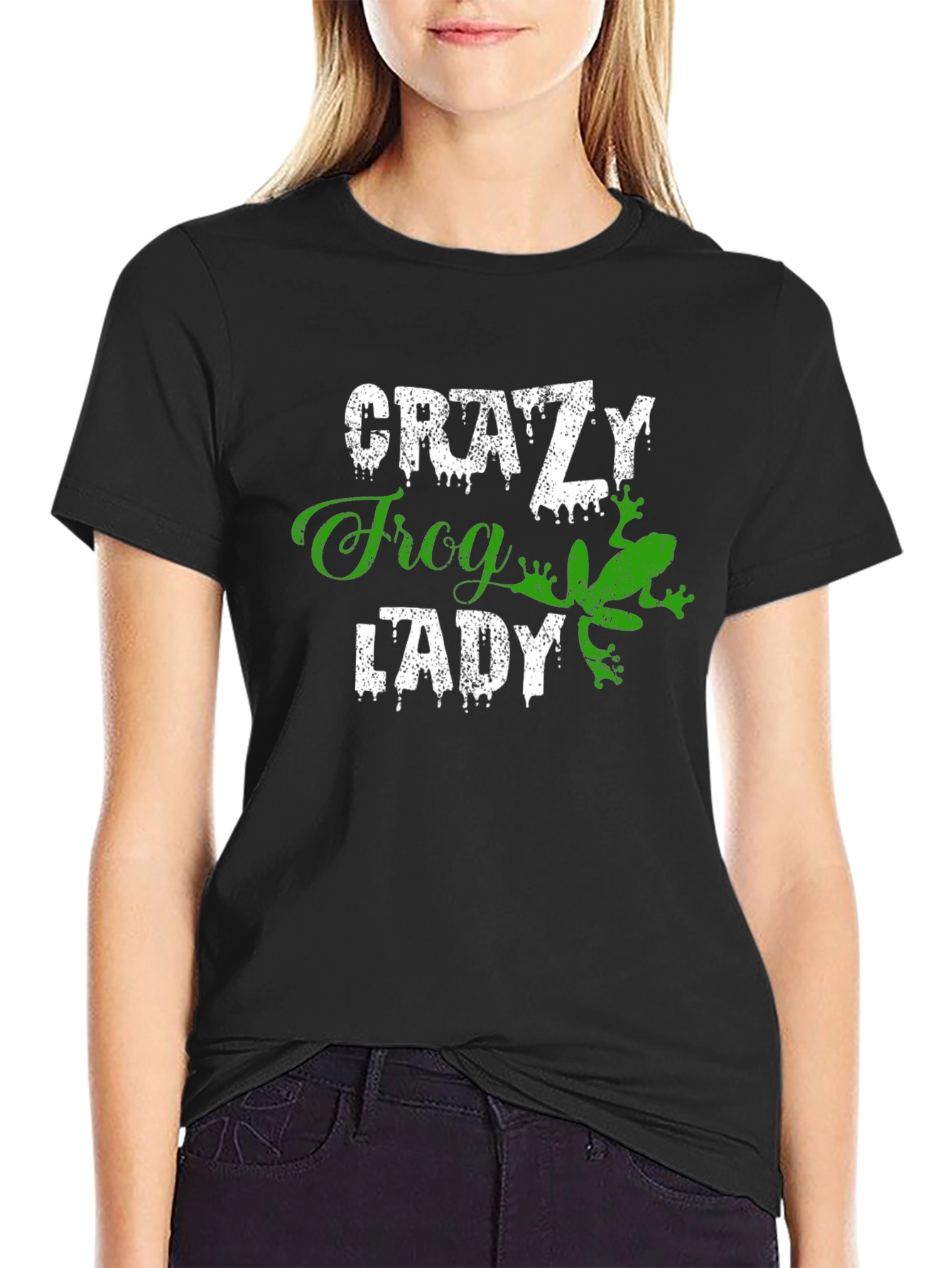 Crazy Frog Lady Graphic T-Shirt