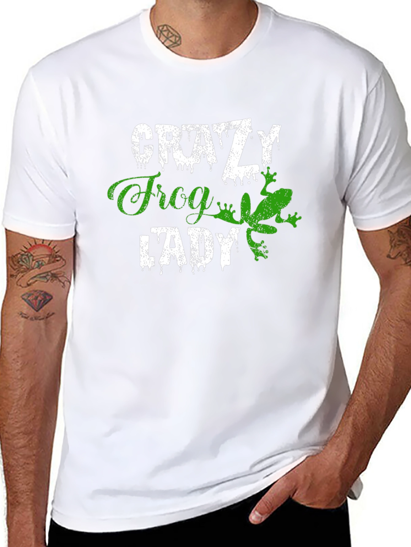 Crazy Frog Lady Graphic T-Shirt