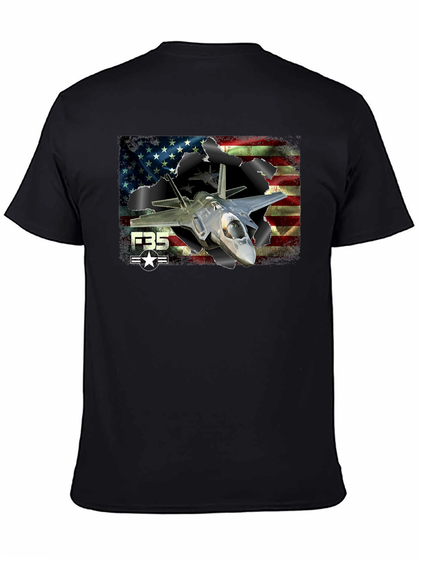 F-35 American Flag Graphic T-Shirt