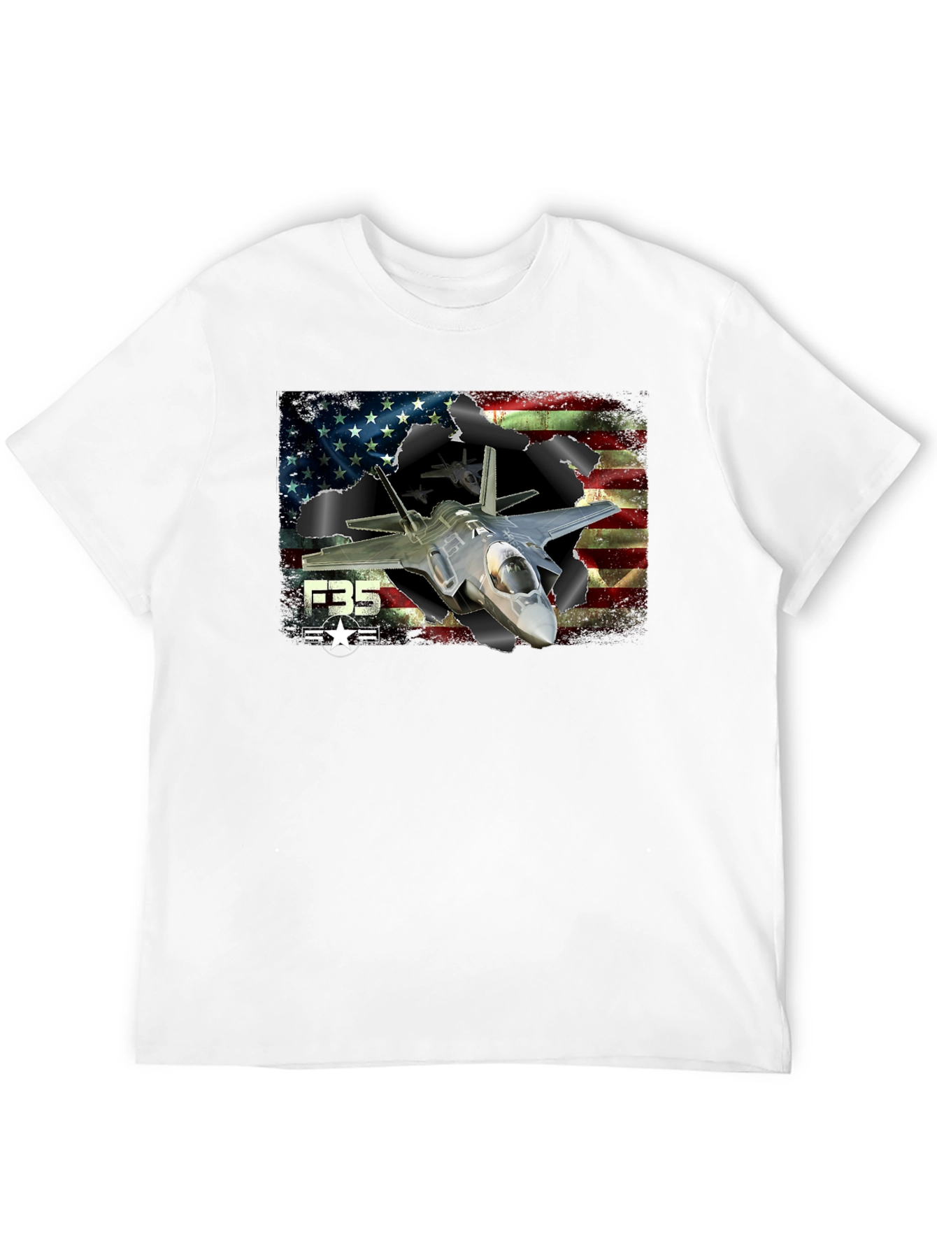 F-35 American Flag Graphic T-Shirt